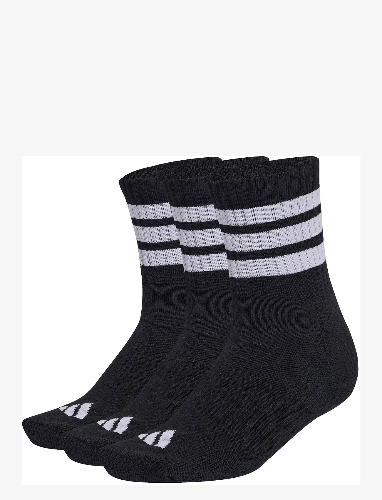 adidas Performance - 3S ESS C MID 3P - sportstrømper - black/white/white - 0