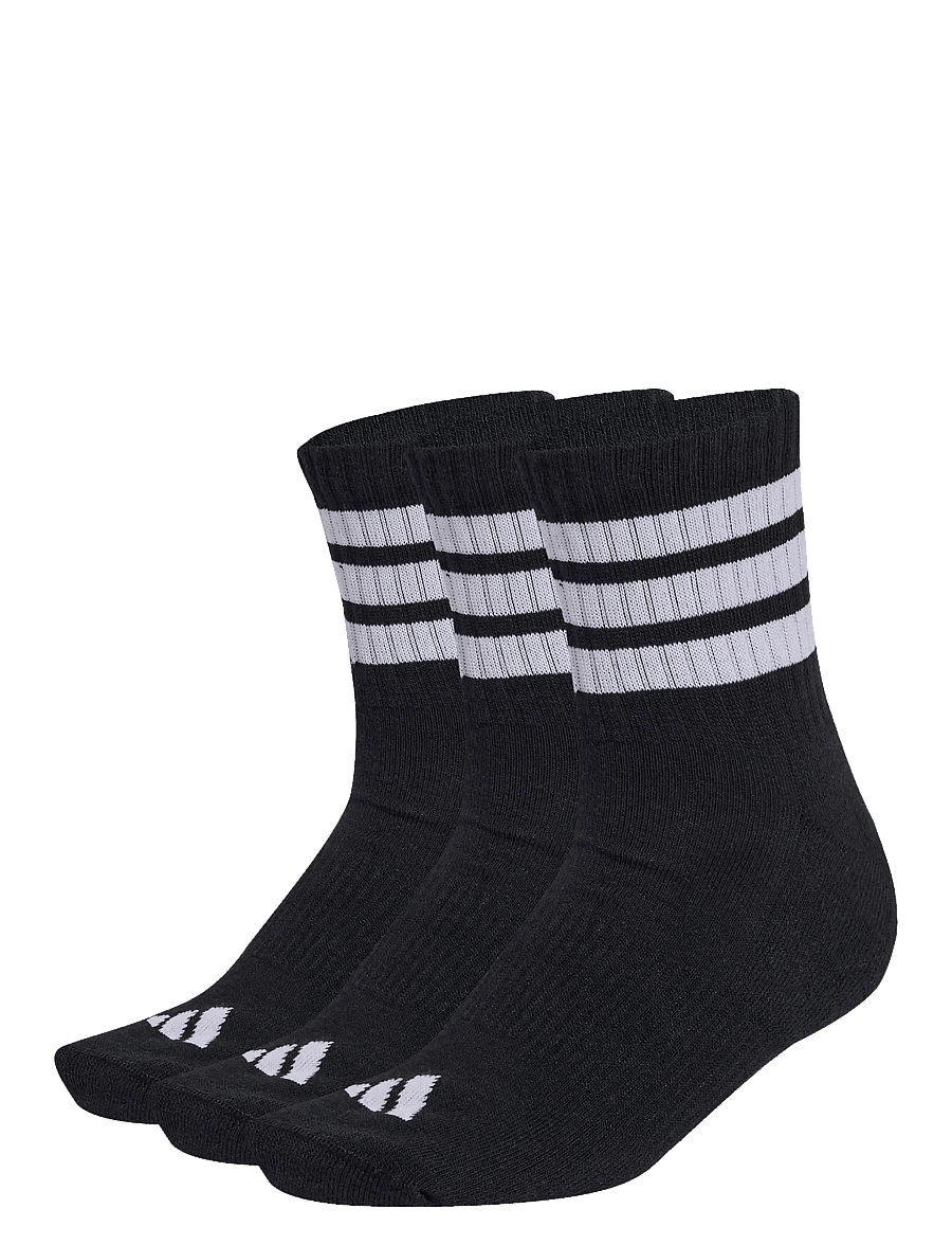 adidas Performance - 3S ESS C MID 3P - sportstrømper - black/white/white - 0