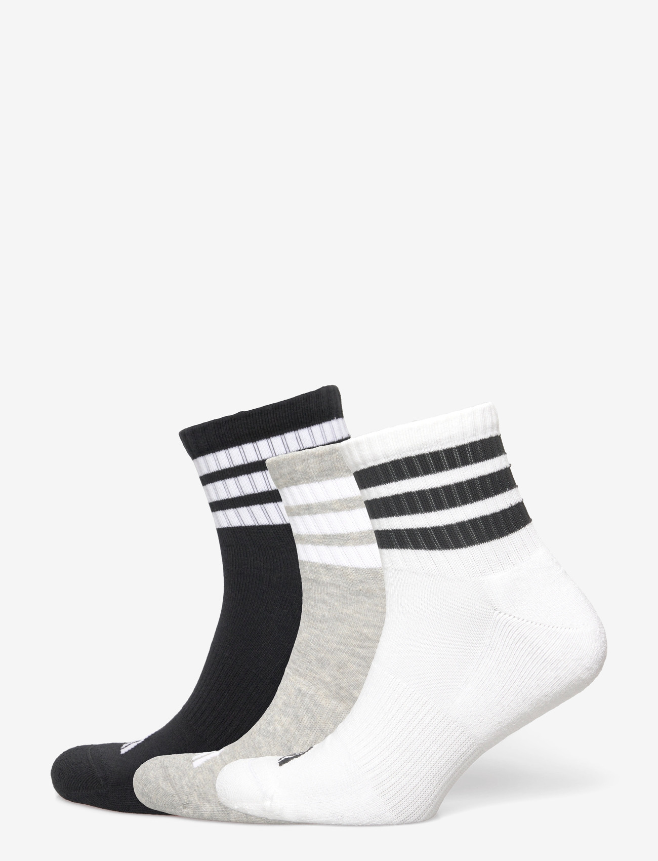 adidas Performance - 3S ESS C MID 3P - träningsstrumpor - mgreyh/white/black - 0