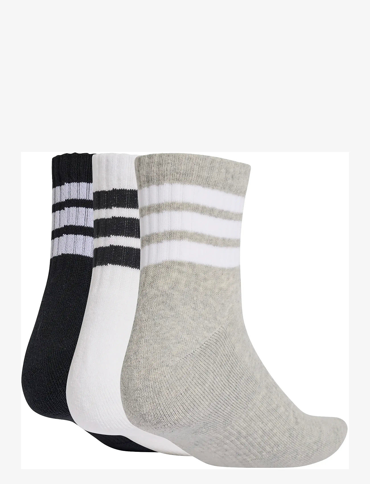 adidas Performance - 3S ESS C MID 3P - sport socks - mgreyh/white/black - 1