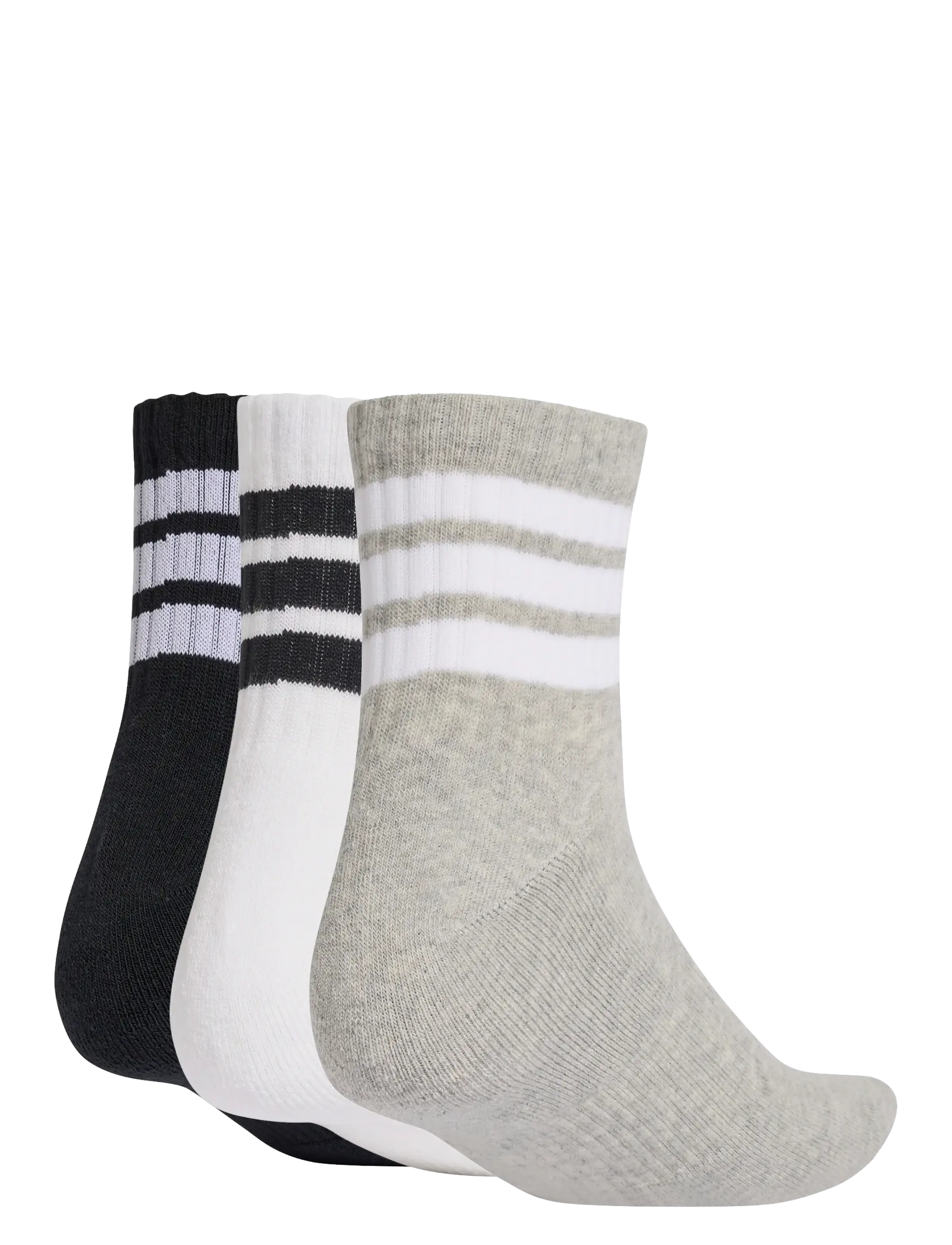 adidas Performance - 3S ESS C MID 3P - träningsstrumpor - mgreyh/white/black - 1