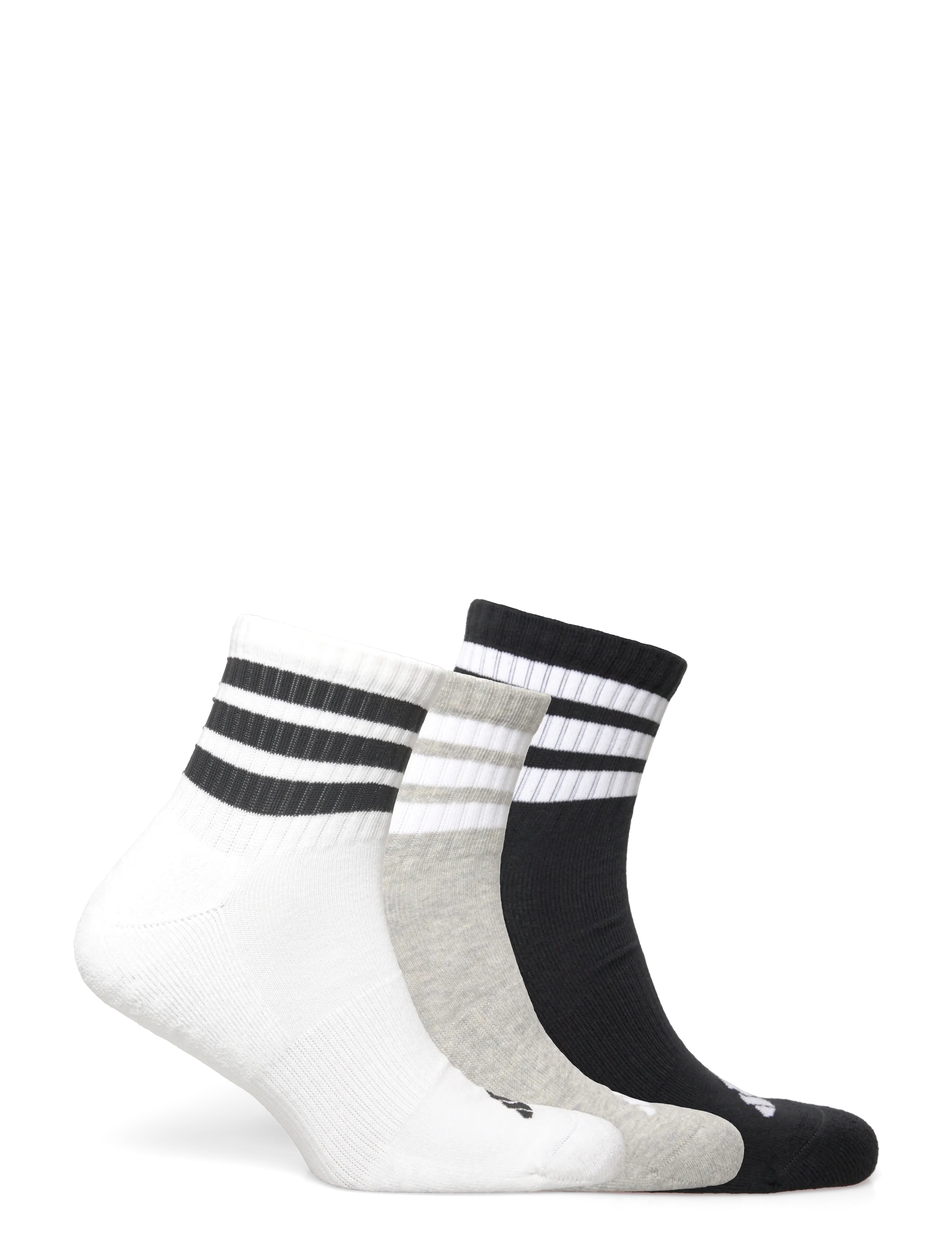 adidas Performance - 3S ESS C MID 3P - träningsstrumpor - mgreyh/white/black - 4