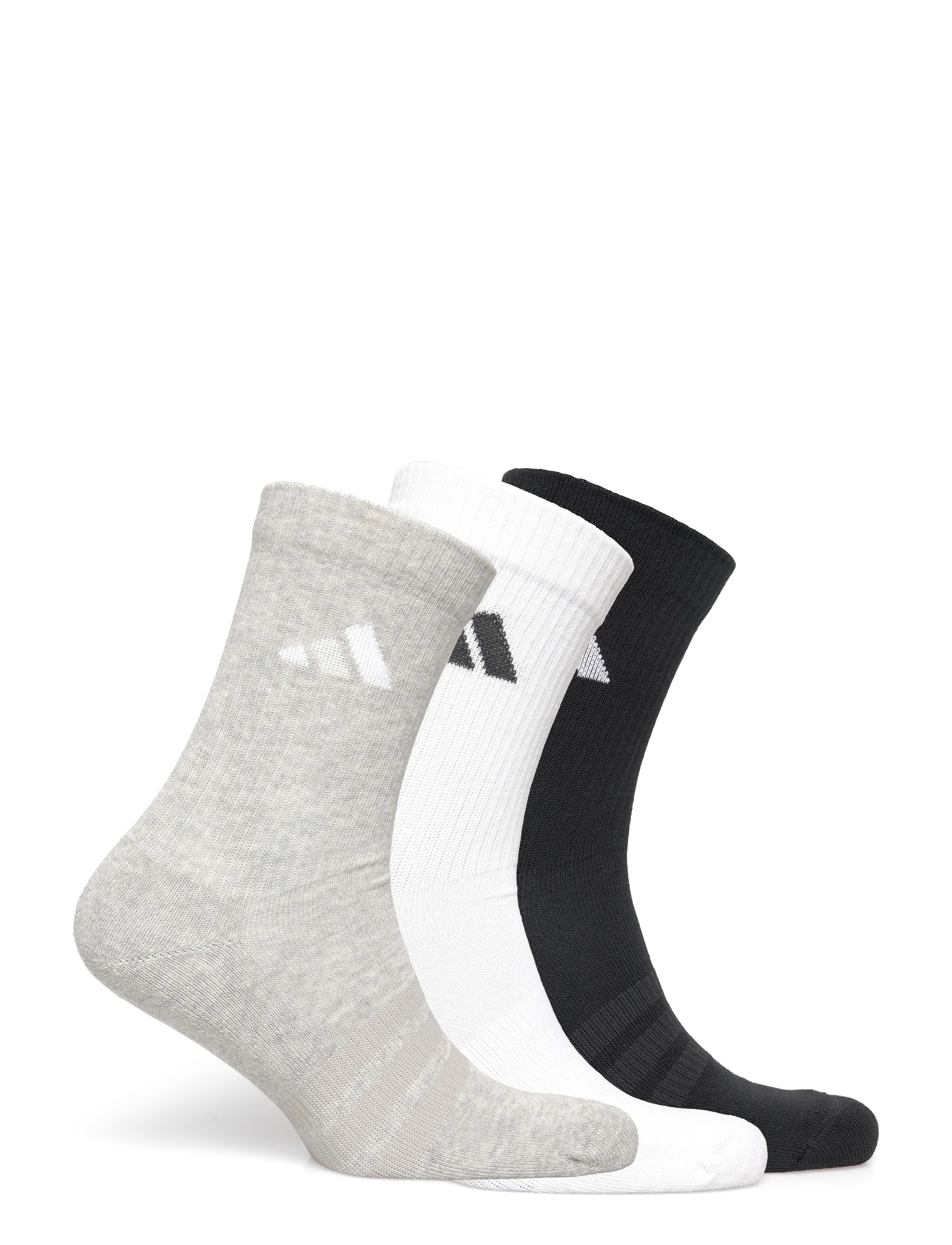 adidas Performance - C ESS CRW 3P - strümpfe - mgreyh/white/black - 4