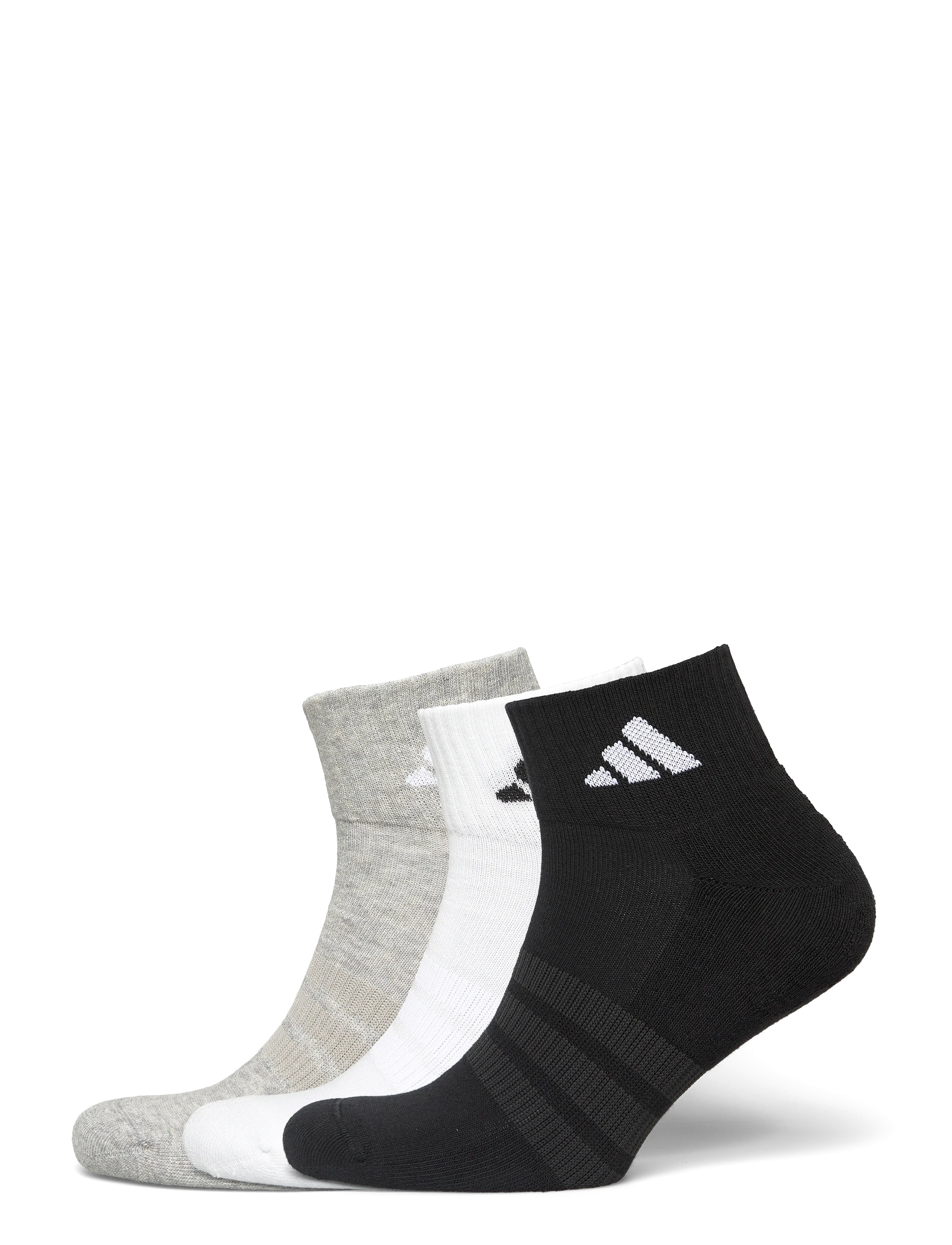 adidas Performance C ESS ANK 3P - Strumpor - MGREYH/WHITE/BLACK / grey