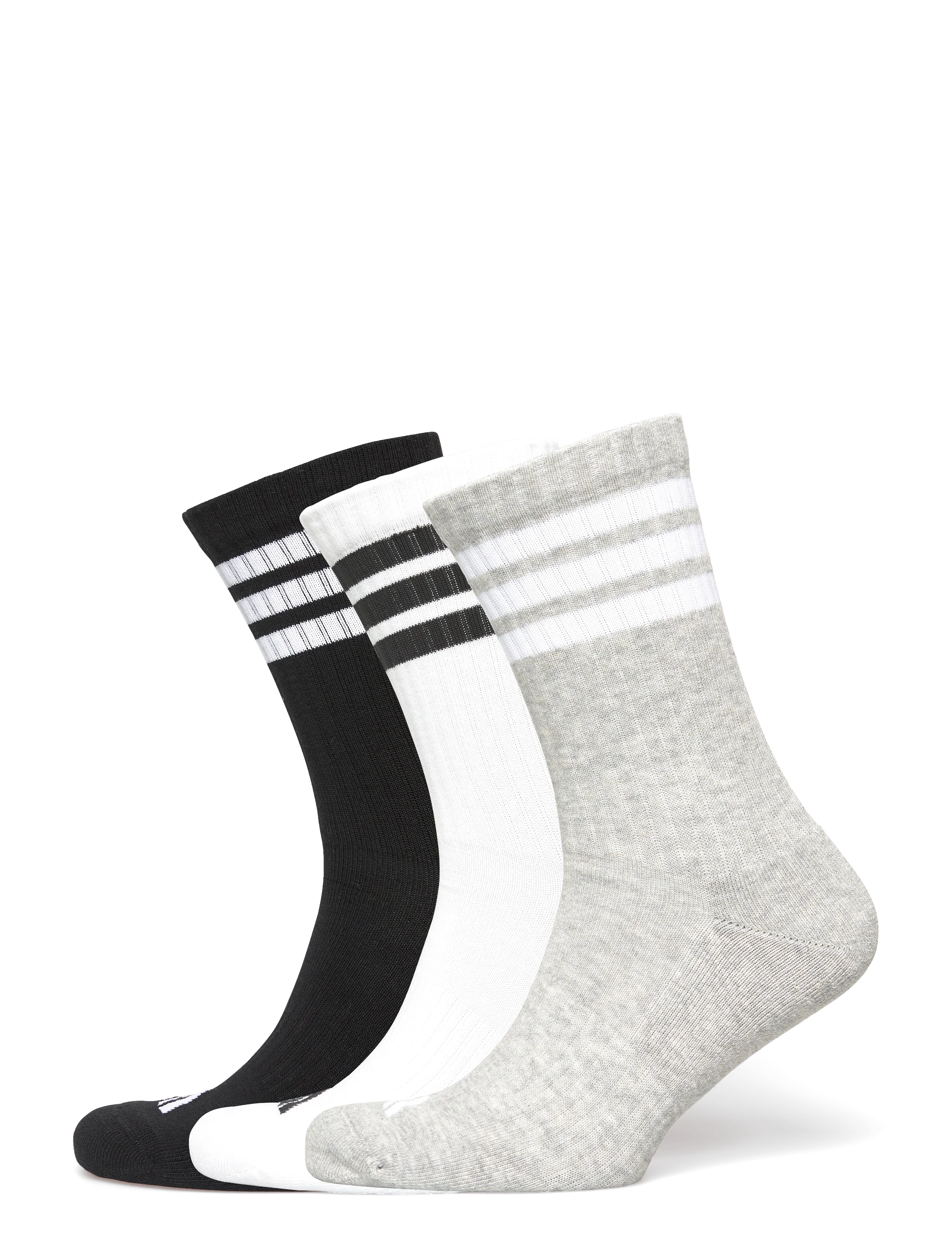 3S ESS C CRW 3P - MGREYH/WHITE/BLACK