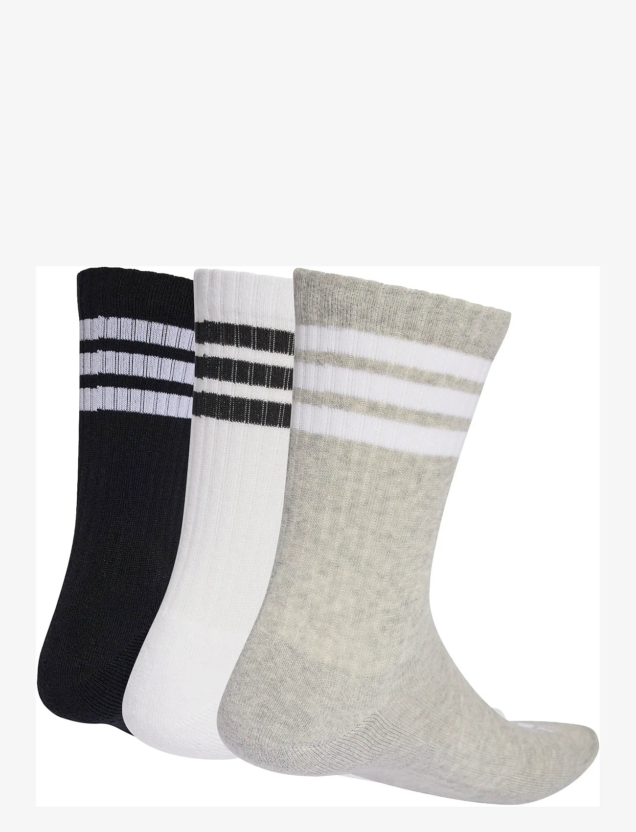 adidas Performance - 3S ESS C CRW 3P - träningsstrumpor - mgreyh/white/black - 2