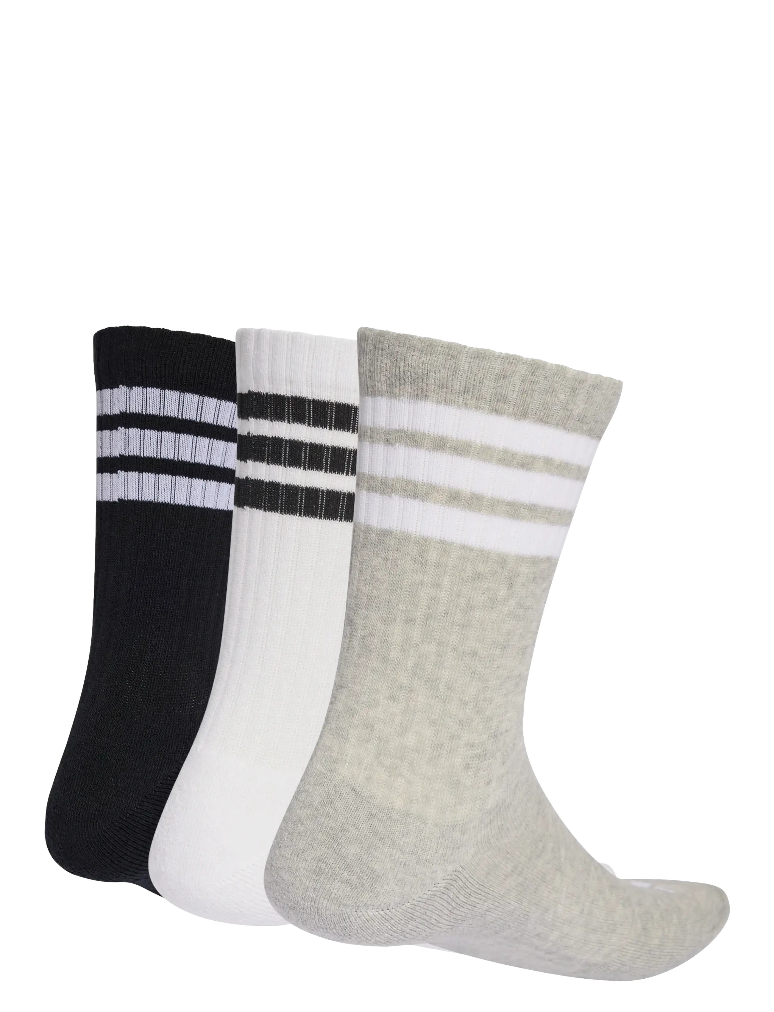 adidas Performance - 3S ESS C CRW 3P - träningsstrumpor - mgreyh/white/black - 2