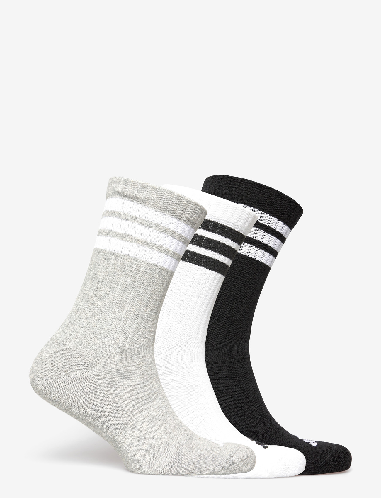 adidas Performance - 3S ESS C CRW 3P - träningsstrumpor - mgreyh/white/black - 4