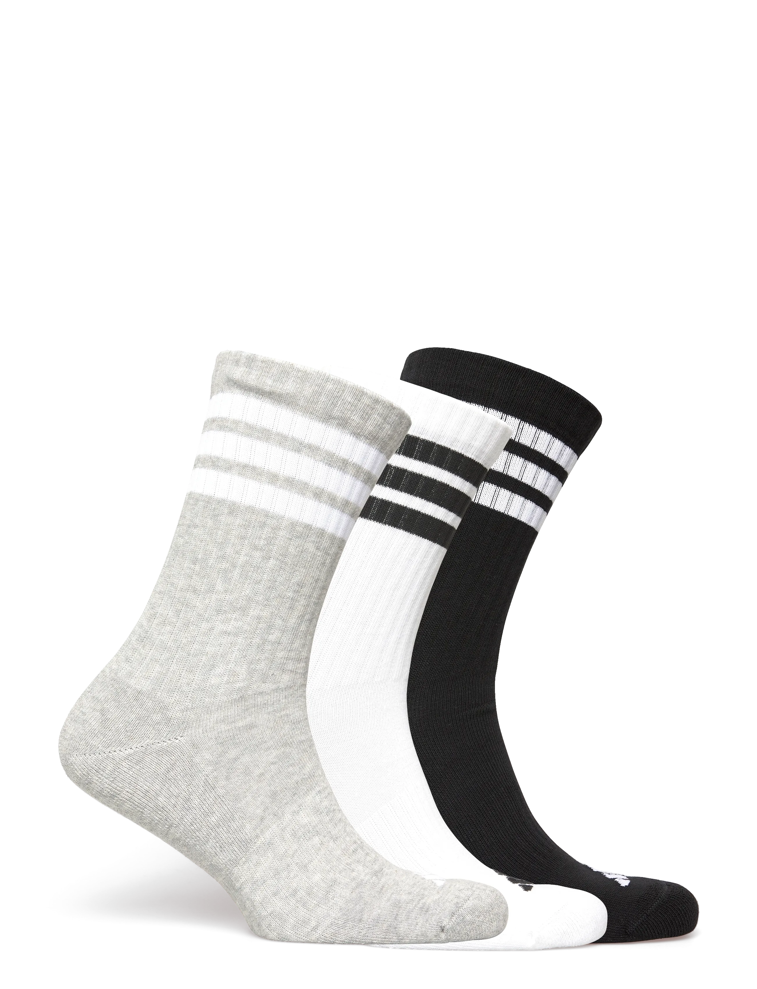 adidas Performance - 3S ESS C CRW 3P - träningsstrumpor - mgreyh/white/black - 4