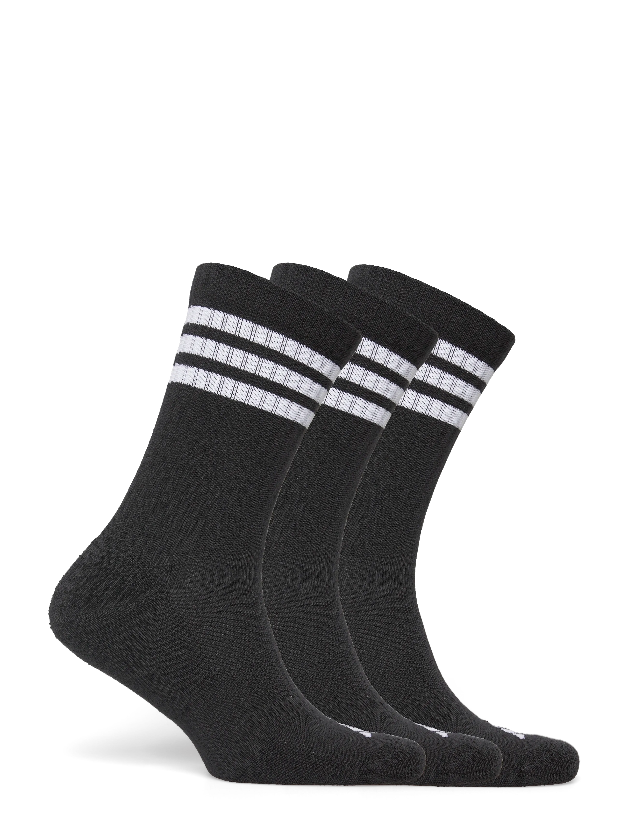 adidas Performance - 3S ESS C CRW 3P - träningsstrumpor - black/white/white - 4