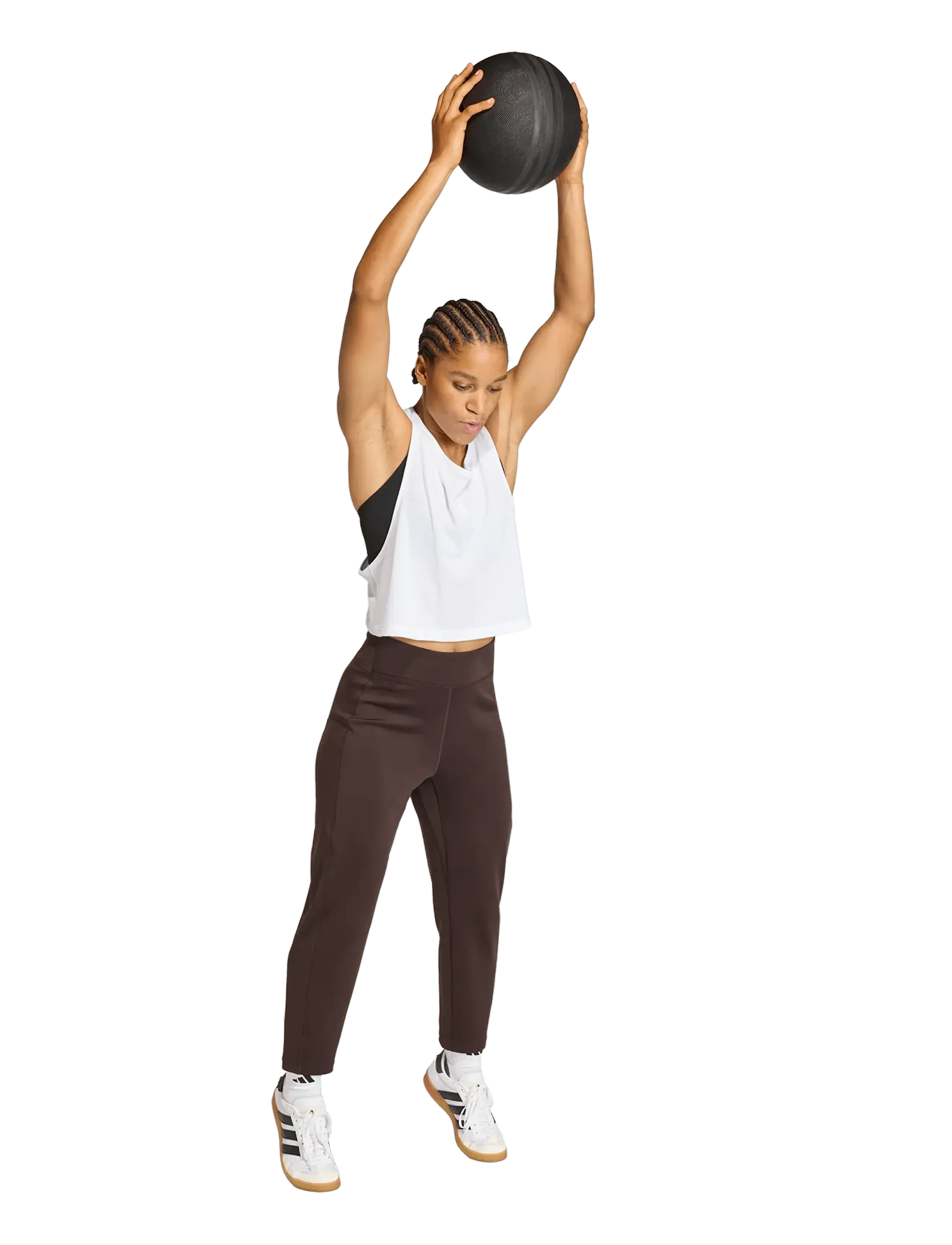 adidas Performance All Me Yga E P, XS, Sport Pants, Braun - Training Frauen