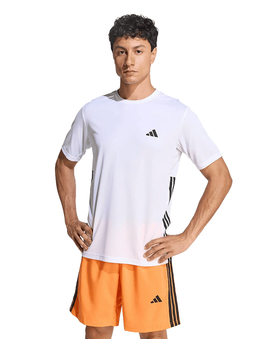 adidas Performance - WE BAS 3S T - t-shirts - white/black - 2