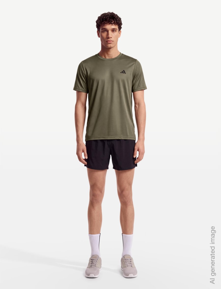 adidas Performance - WE BAS 3S T - t-shirts - olistr/black - 0