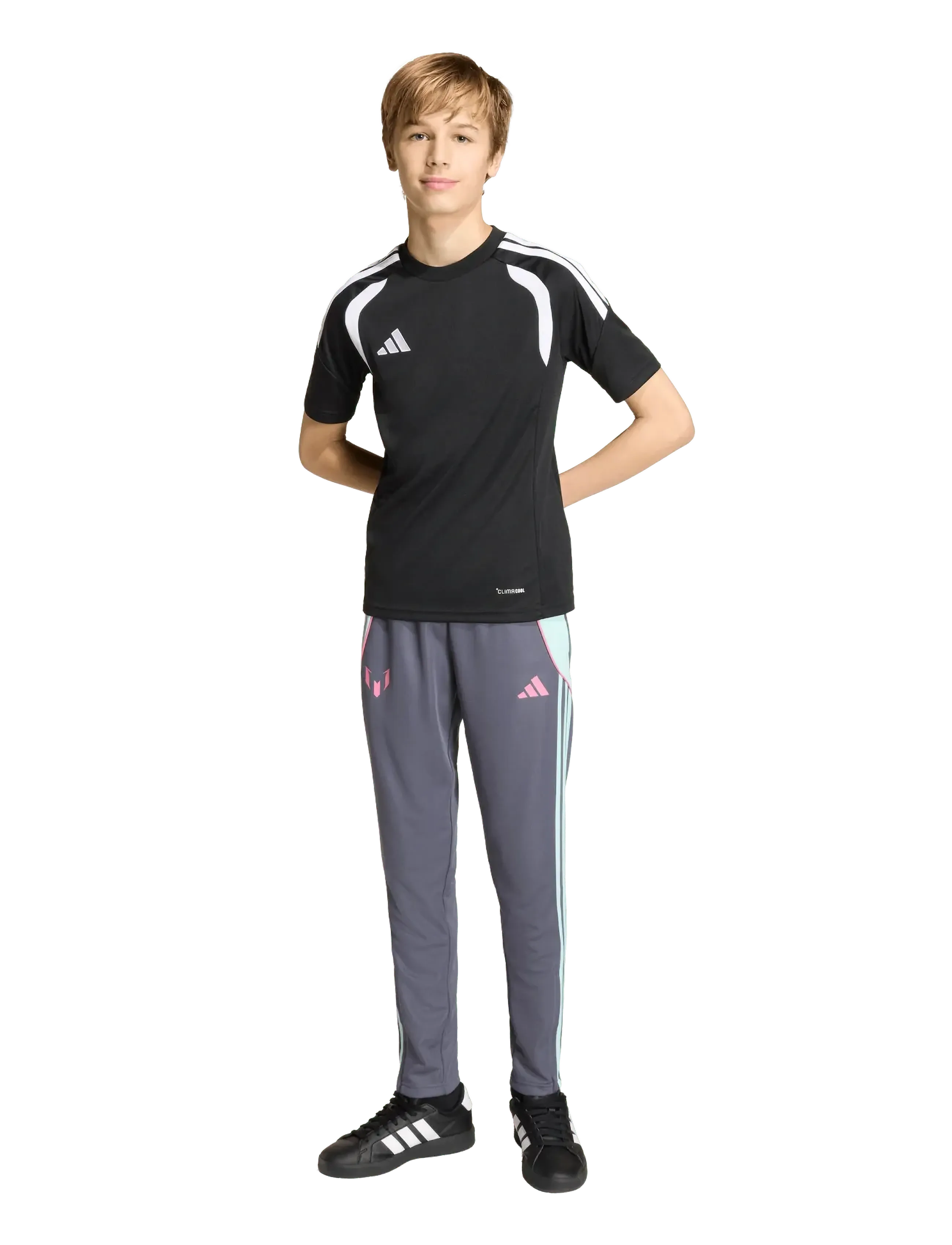 adidas Performance MESSI PNT Y - Leggings - AUON / grey