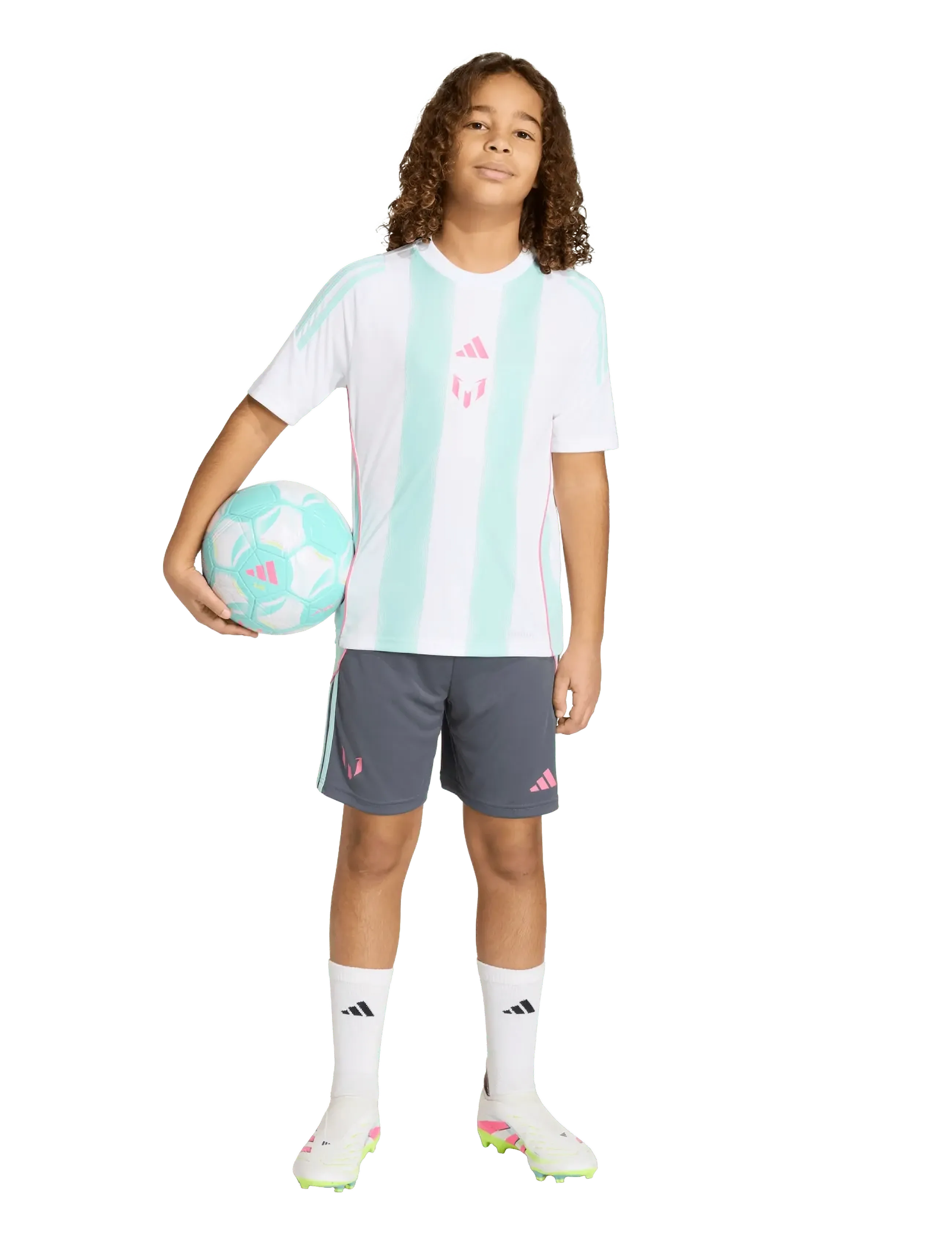 adidas Performance Messi Short Y, 164, Shorts, Grau - Sport Kinder