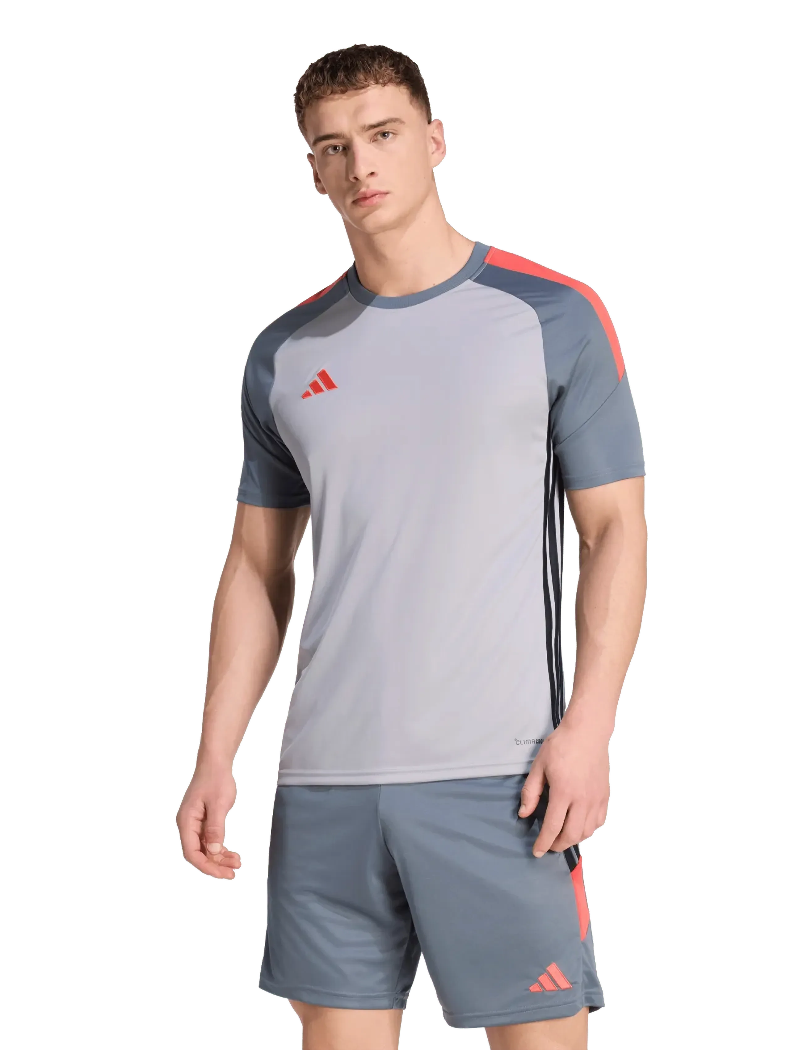 adidas Performance Tiro Es Jsy, Mænd, Kortærmet Fodboldtrøje, Grå, Str: XS