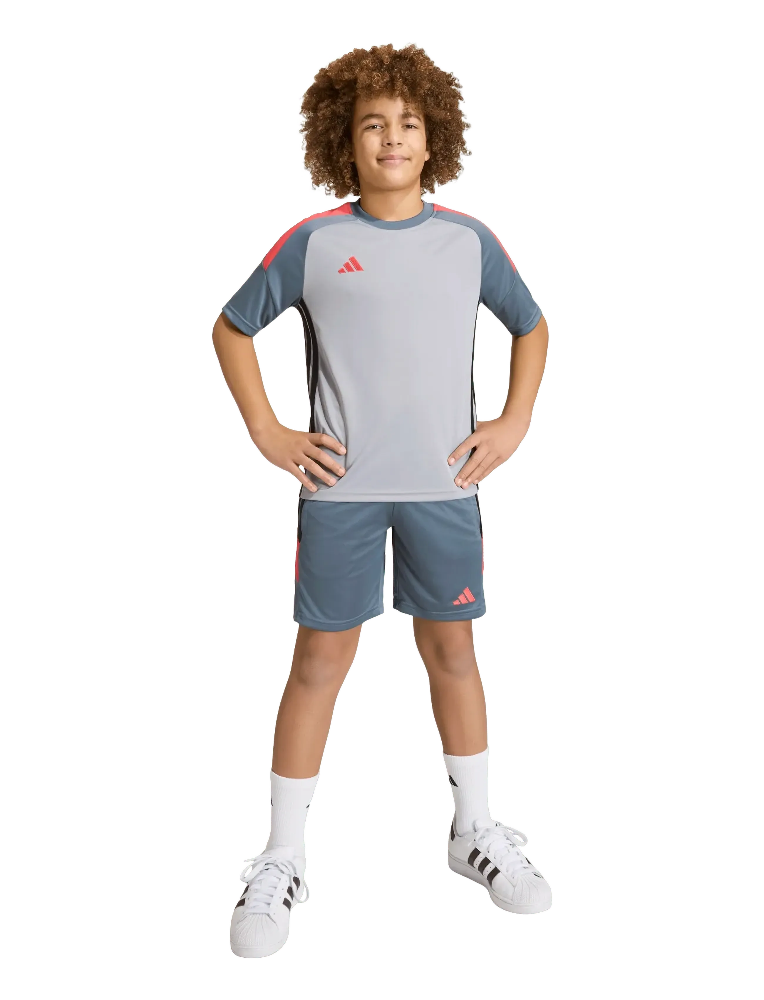 adidas Performance Tiro Es Jsy Y, Børn, Kortærmet Fodboldtrøje, Grå, Str: 140