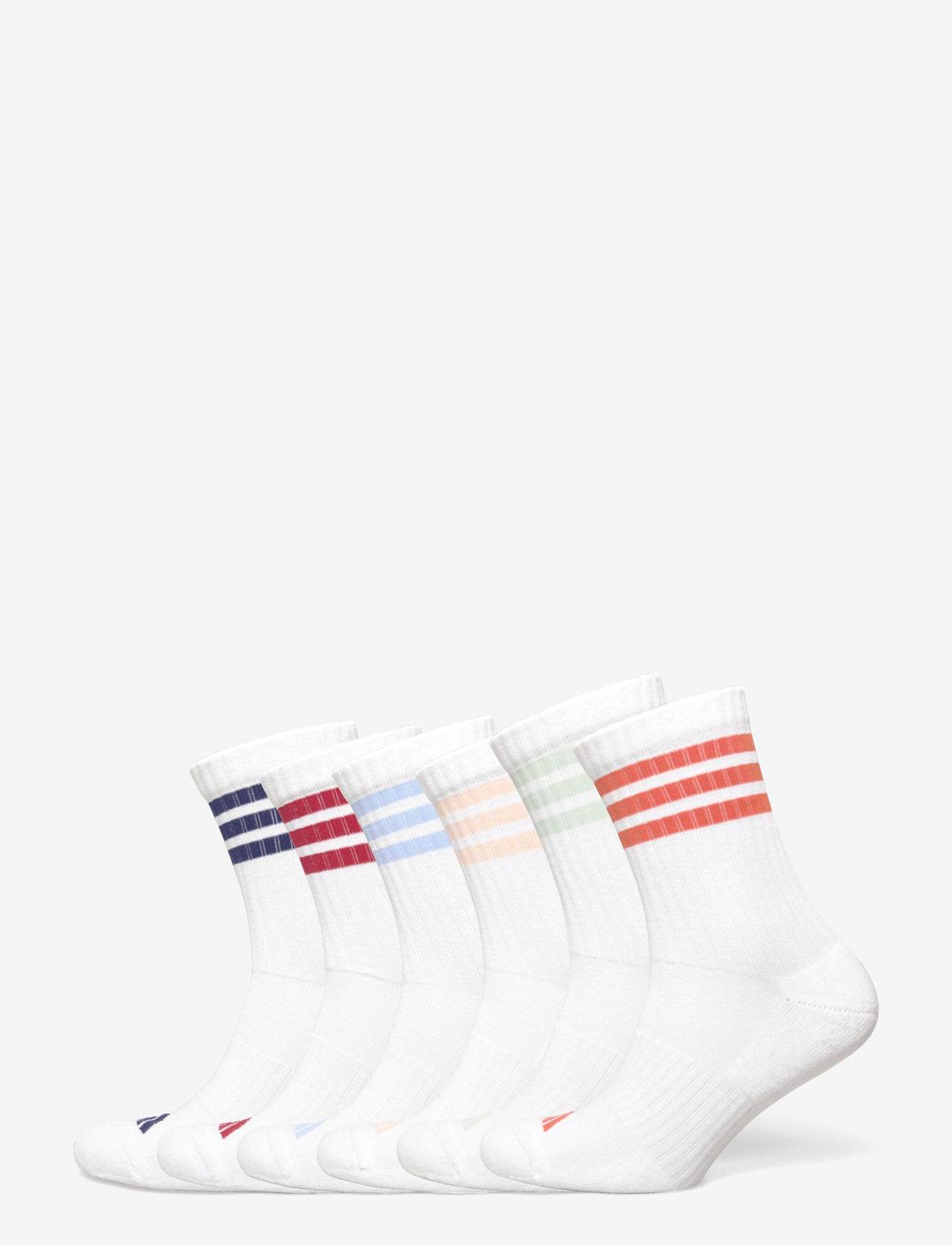 adidas Performance - 3S ESS C CRW 6P - sportsocken - white/actmar/foxora/d - 0