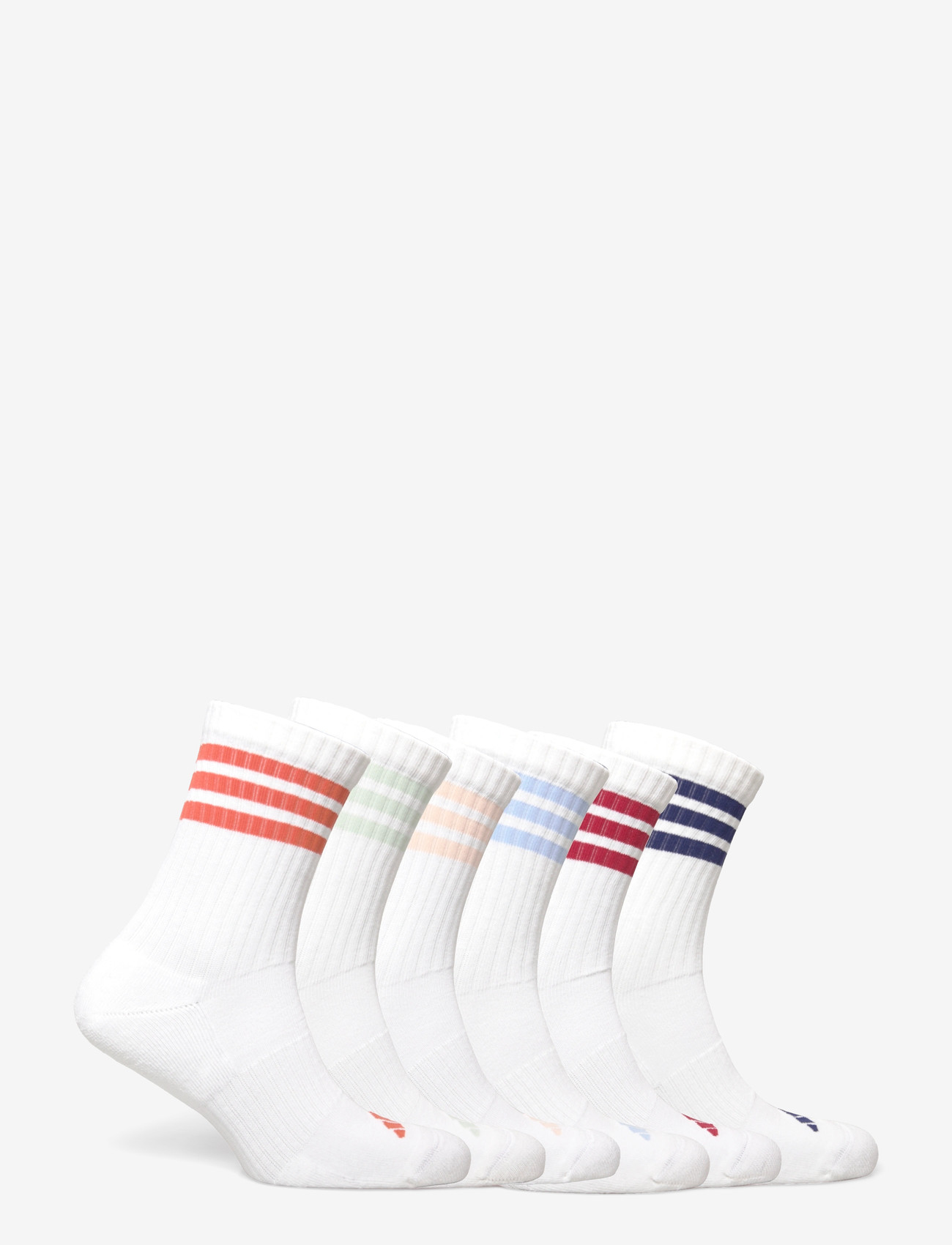 adidas Performance - 3S ESS C CRW 6P - sportsocken - white/actmar/foxora/d - 1