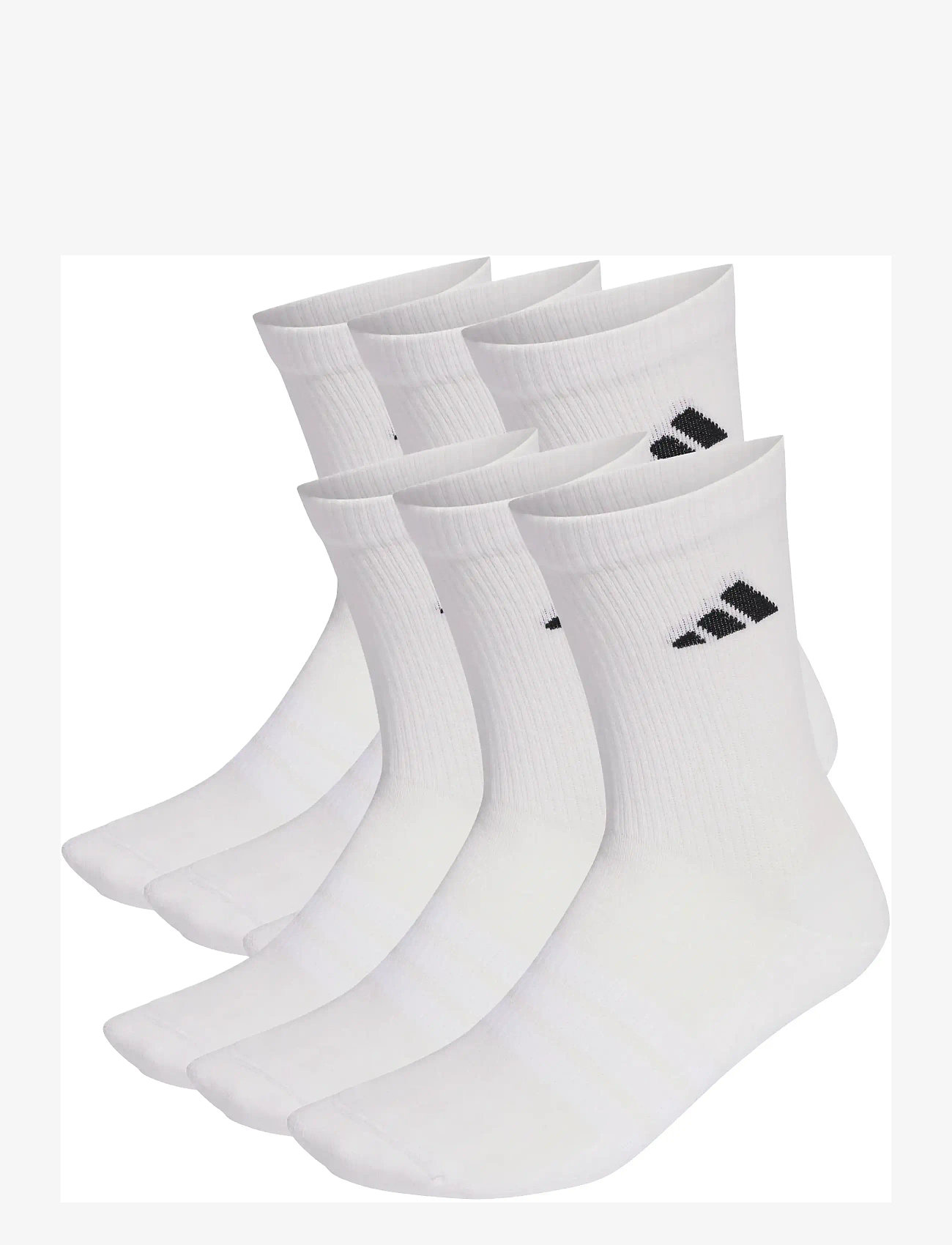 adidas Performance - C ESS CRW 6PP - sportstrømper - white/white/black - 1