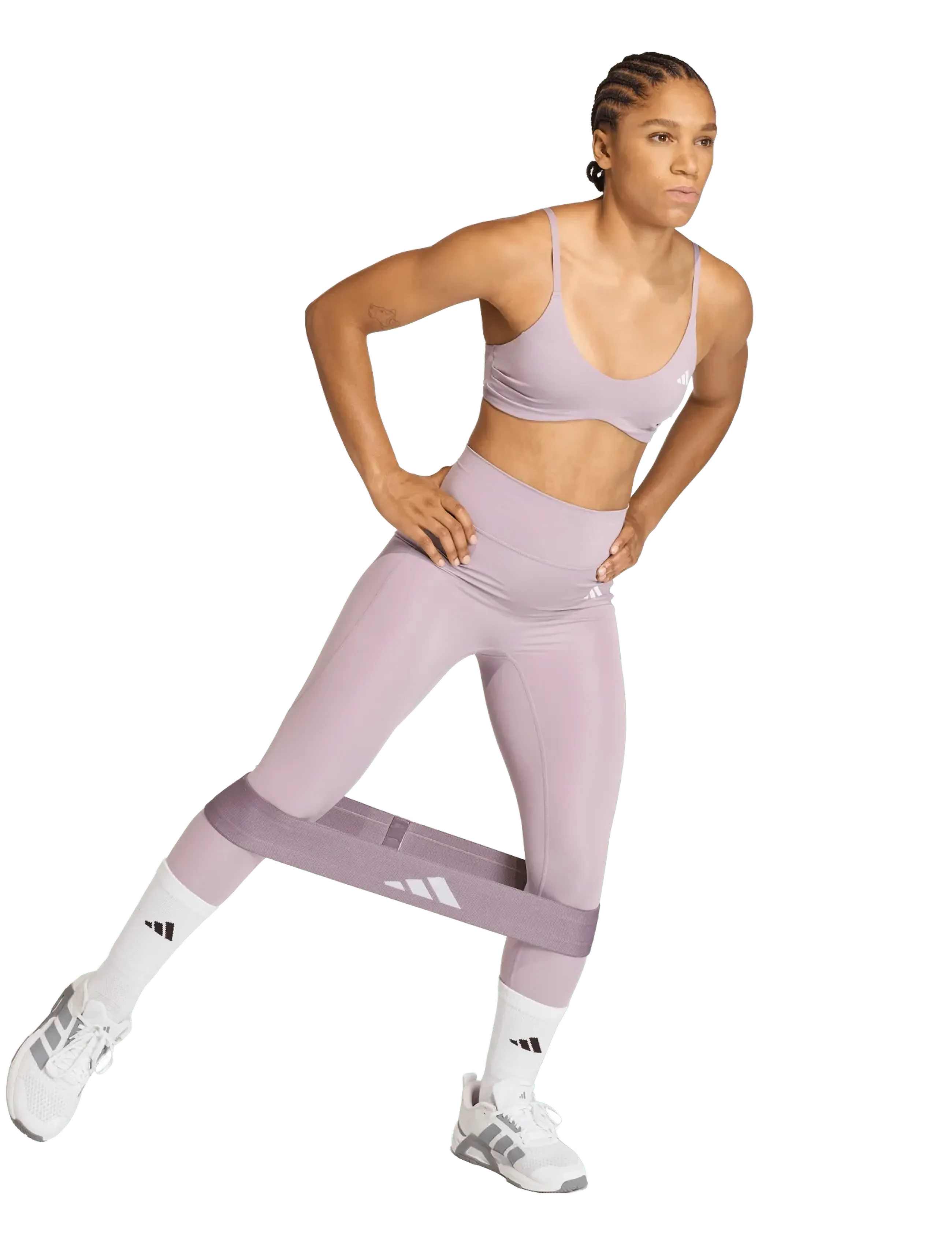 adidas Performance Opt Pow Ess 7/8, Kvinder, Højtaljede 7/8 Leggings, Pink, Str: XS