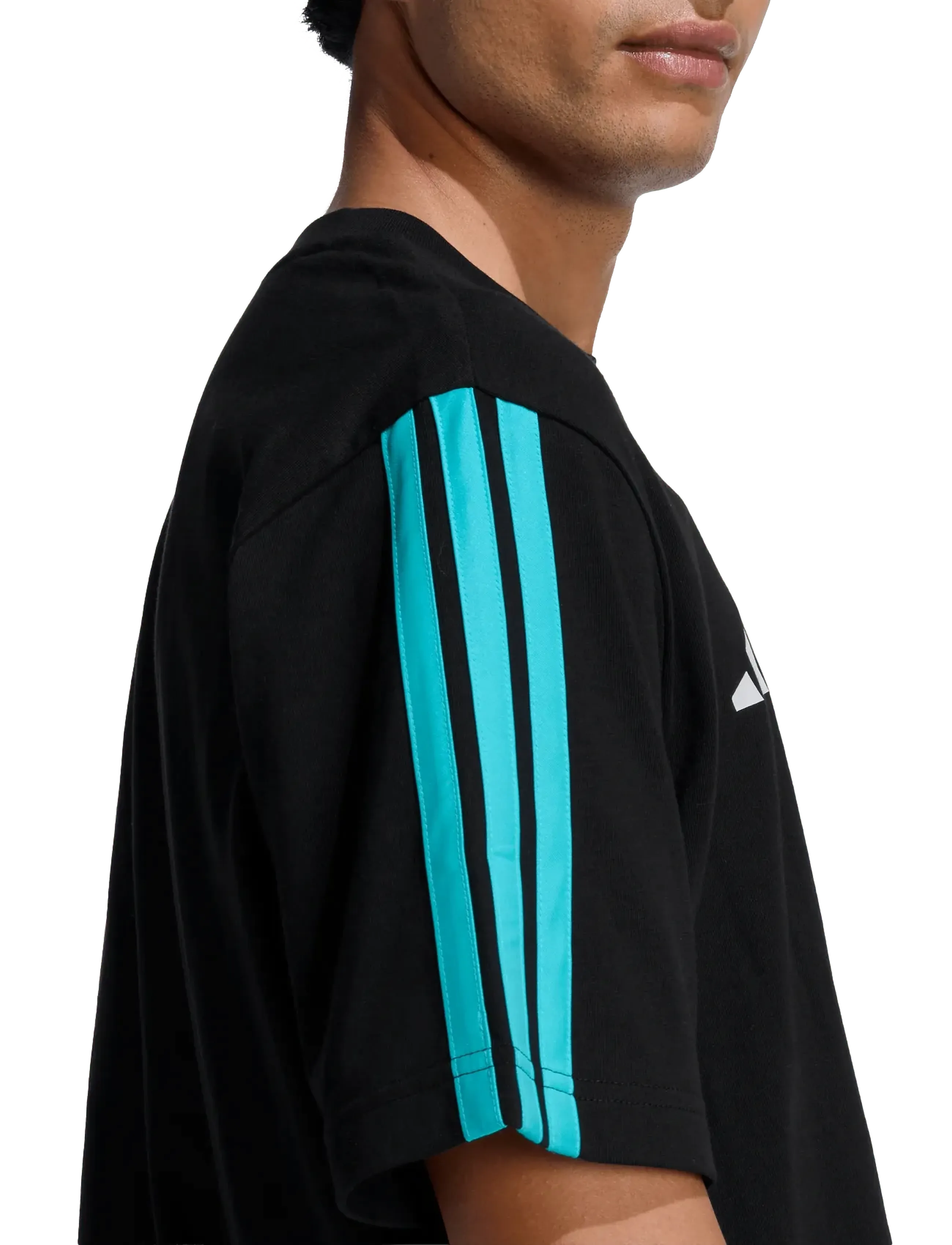 adidas Performance - MER DNA TEE M - tops & t-shirts - black/semiru - 4