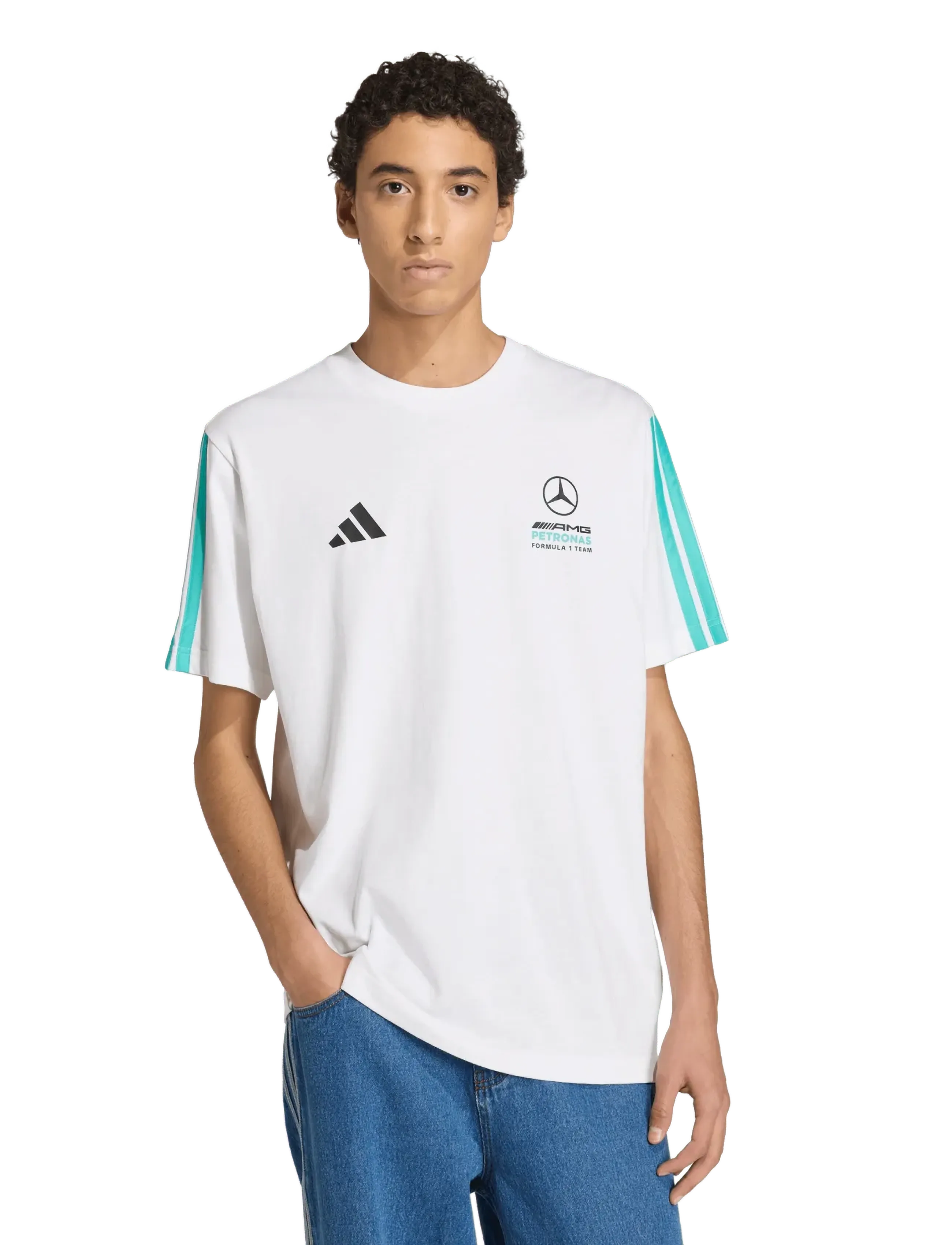 adidas Performance - MER DNA TEE M - t-shirts - white/semiru - 2