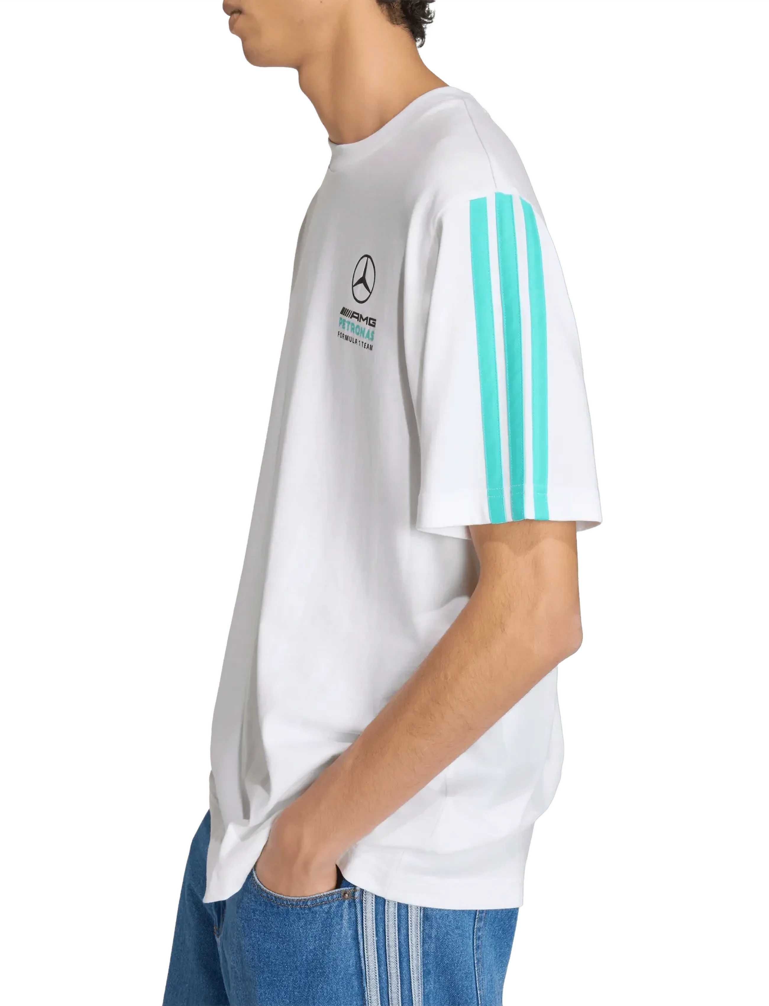 adidas Performance - MER DNA TEE M - t-shirts - white/semiru - 4