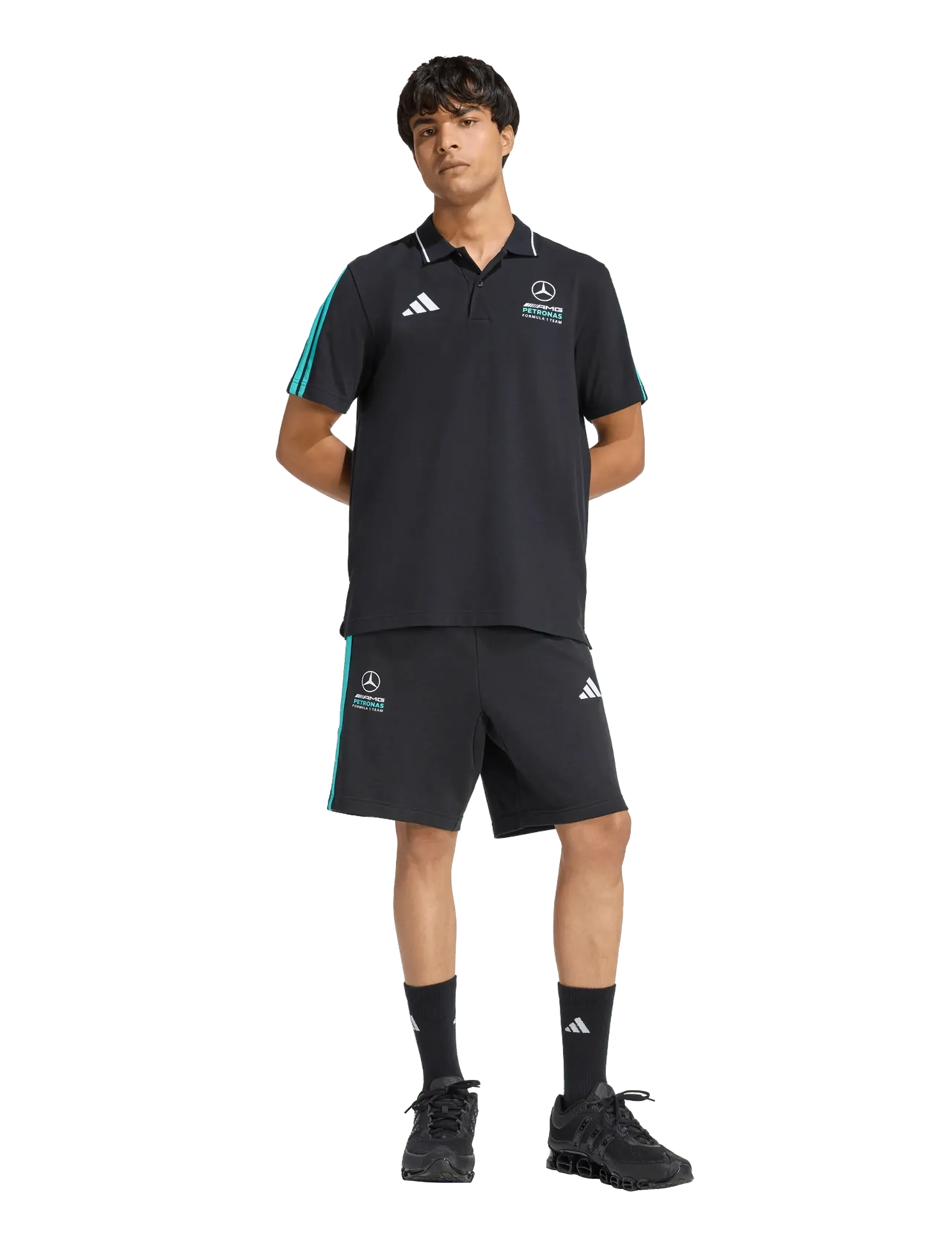 adidas Performance MER DNA POLO M - Pikéer - BLACK/SEMIRU / black