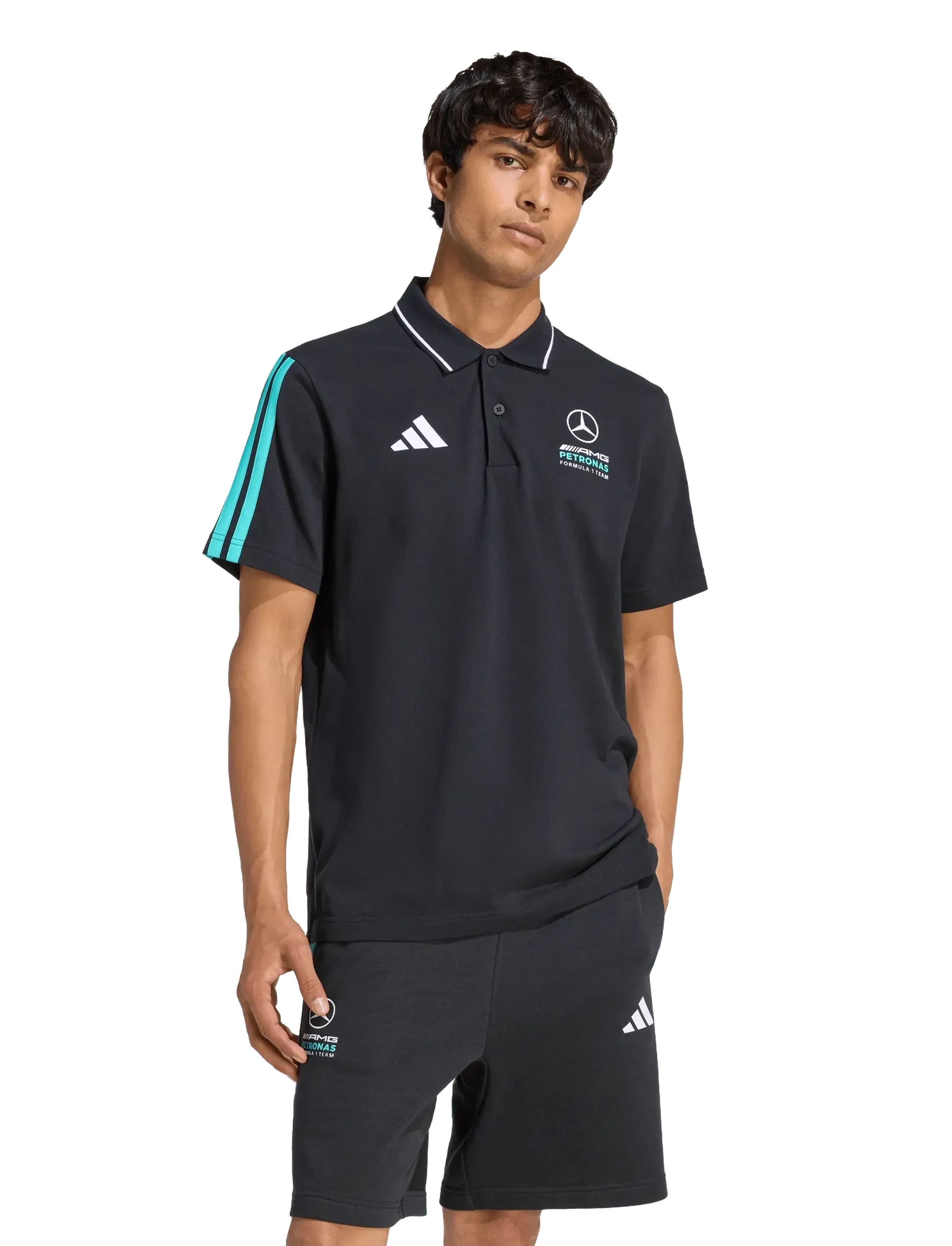 adidas Performance - MER DNA POLO M - oberteile & t-shirts - black/semiru - 3