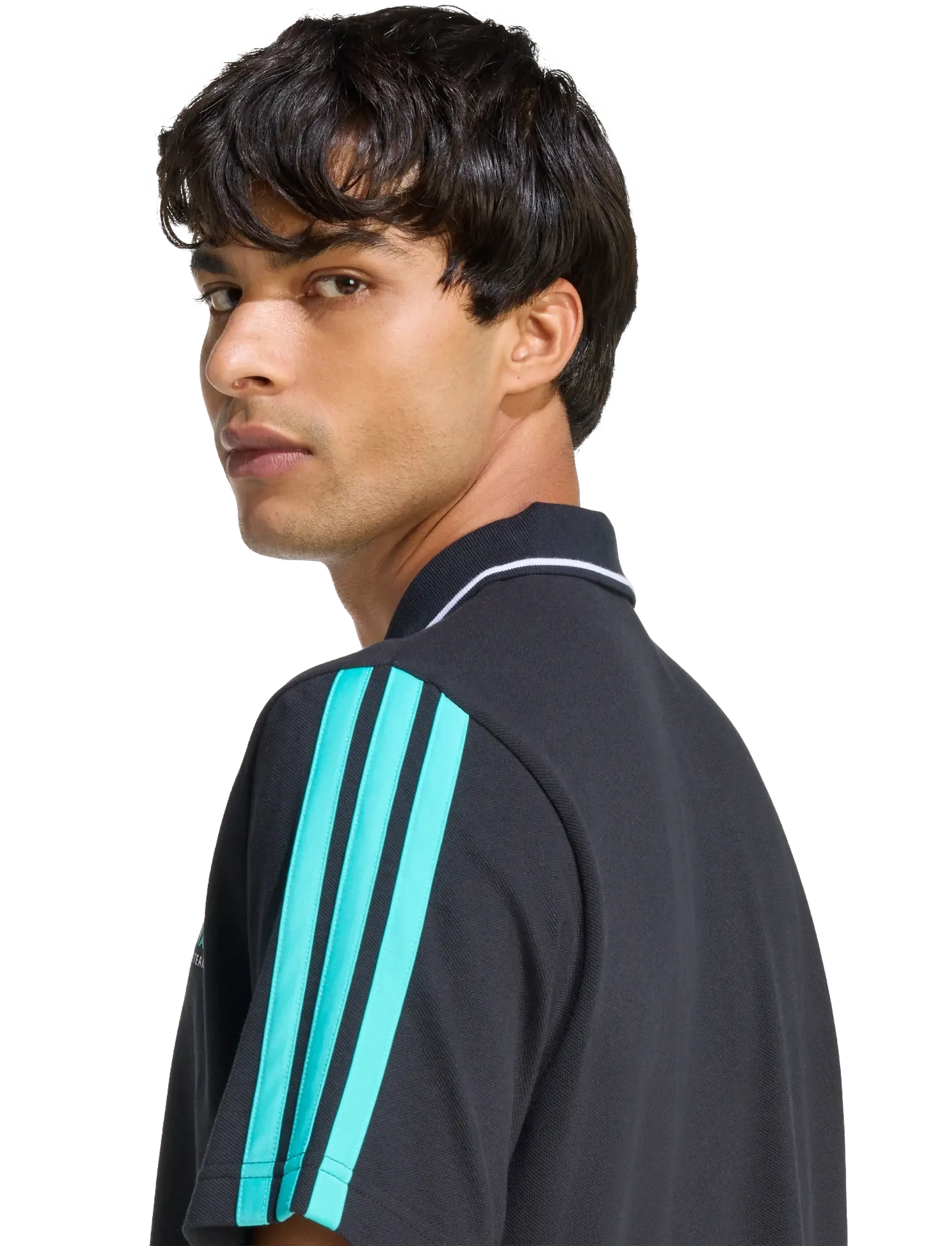 adidas Performance - MER DNA POLO M - oberteile & t-shirts - black/semiru - 5