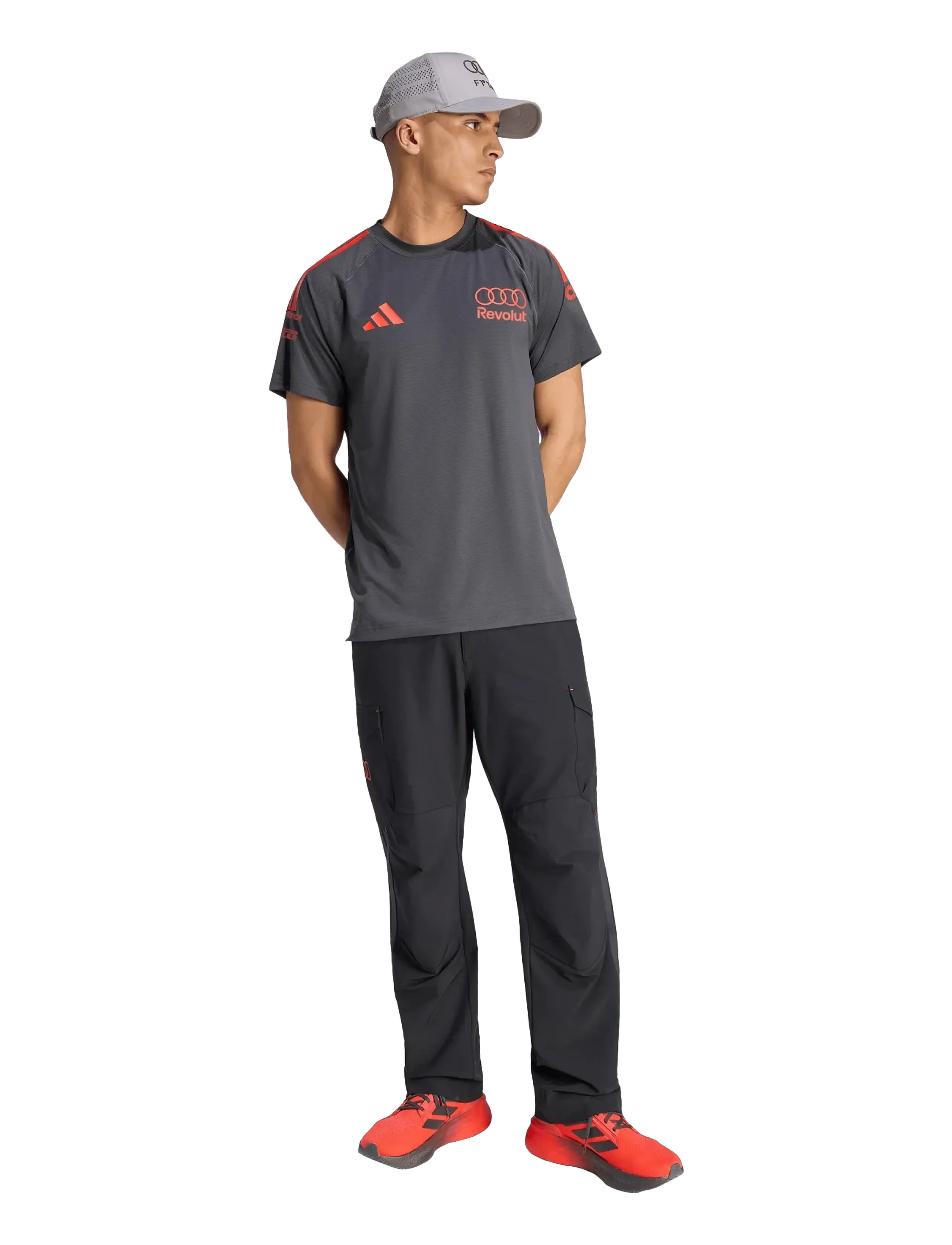 adidas Performance AU MC TEE SS M - T-Shirts - UTIBLK/HIRERE / grey