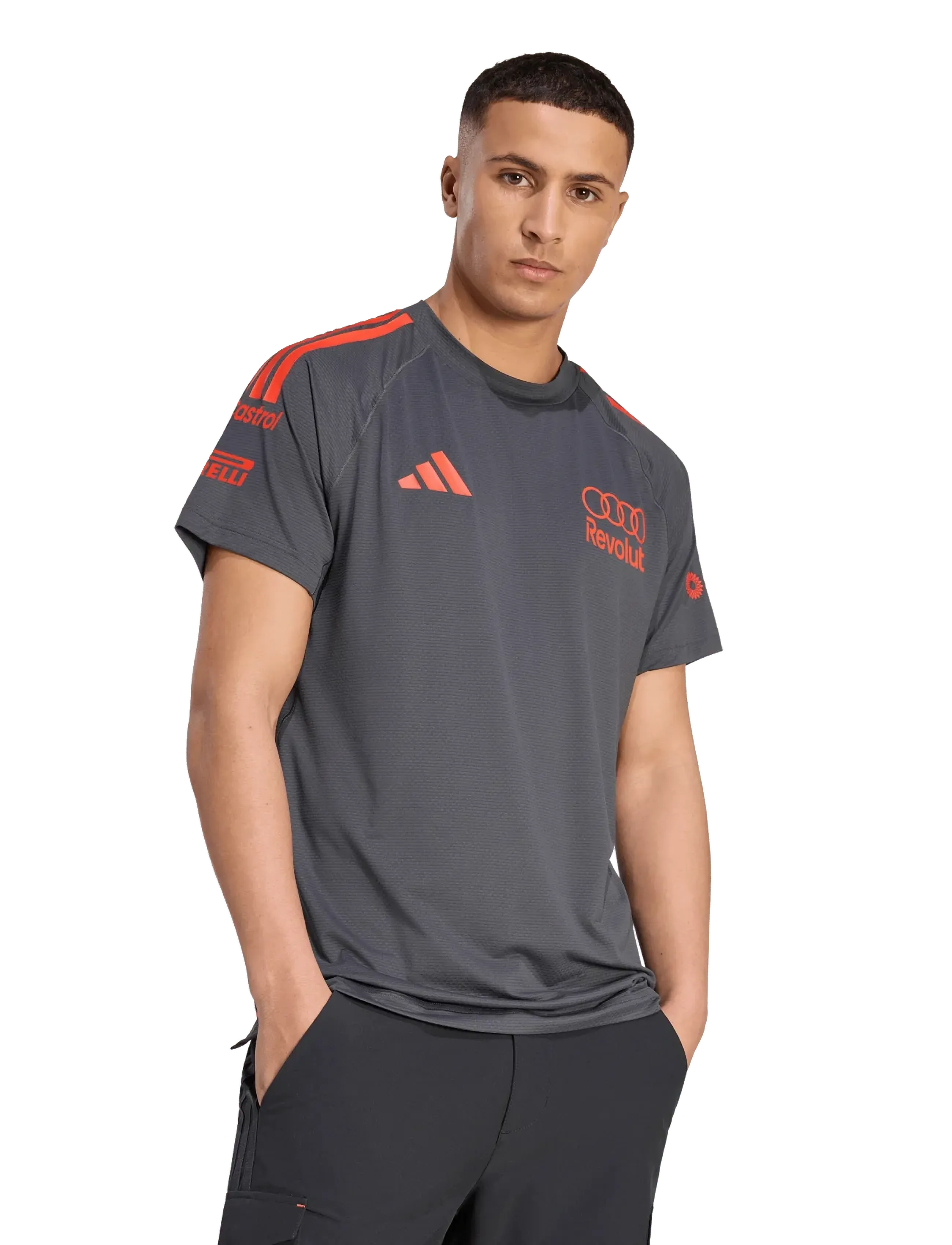 adidas Performance - AU MC TEE SS M - t-shirts - utiblk/hirere - 2