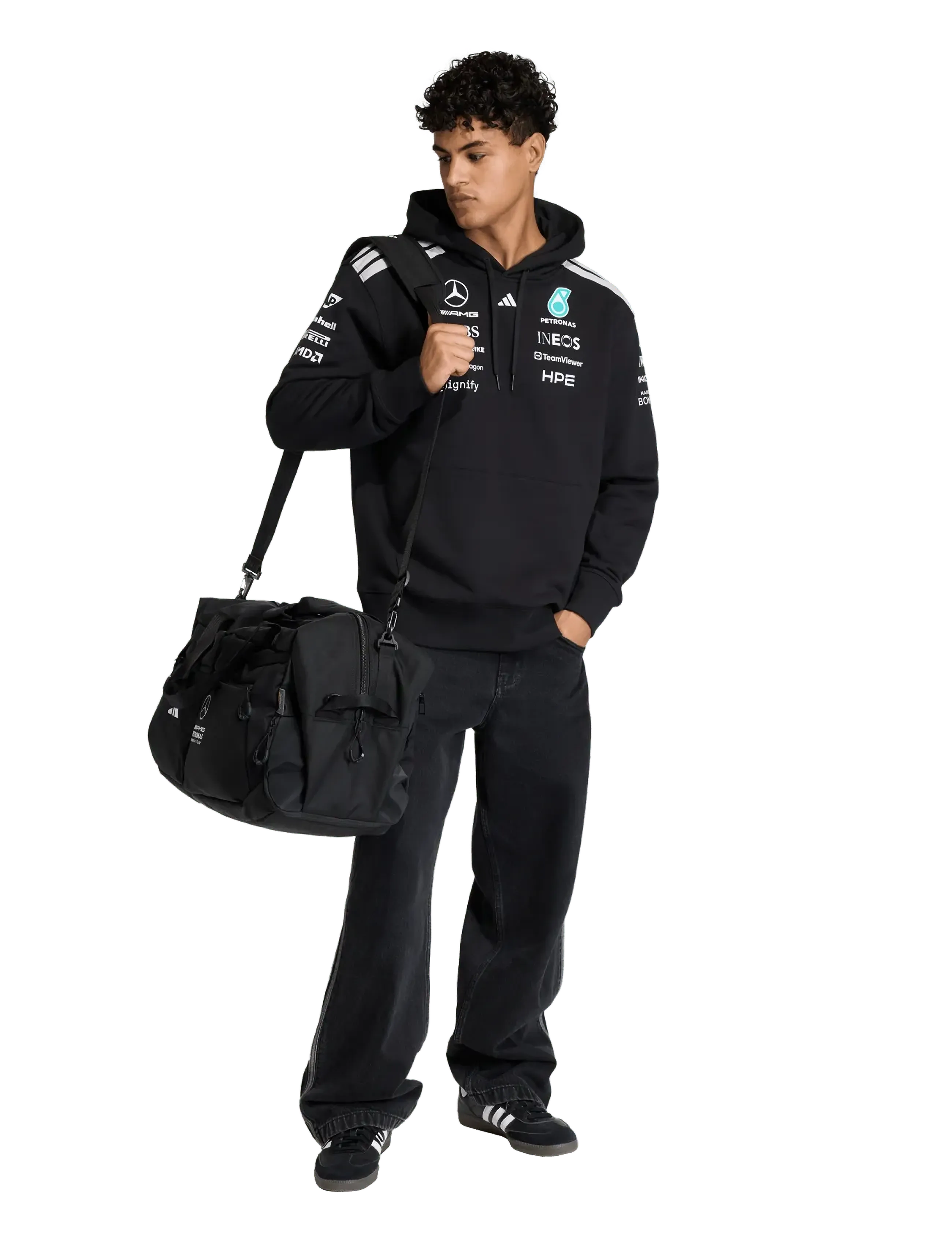 MERCEDES AMG PETRONAS FORMULA 1 TEAM DRIVER SWEATSHIRT MED HUVA 5