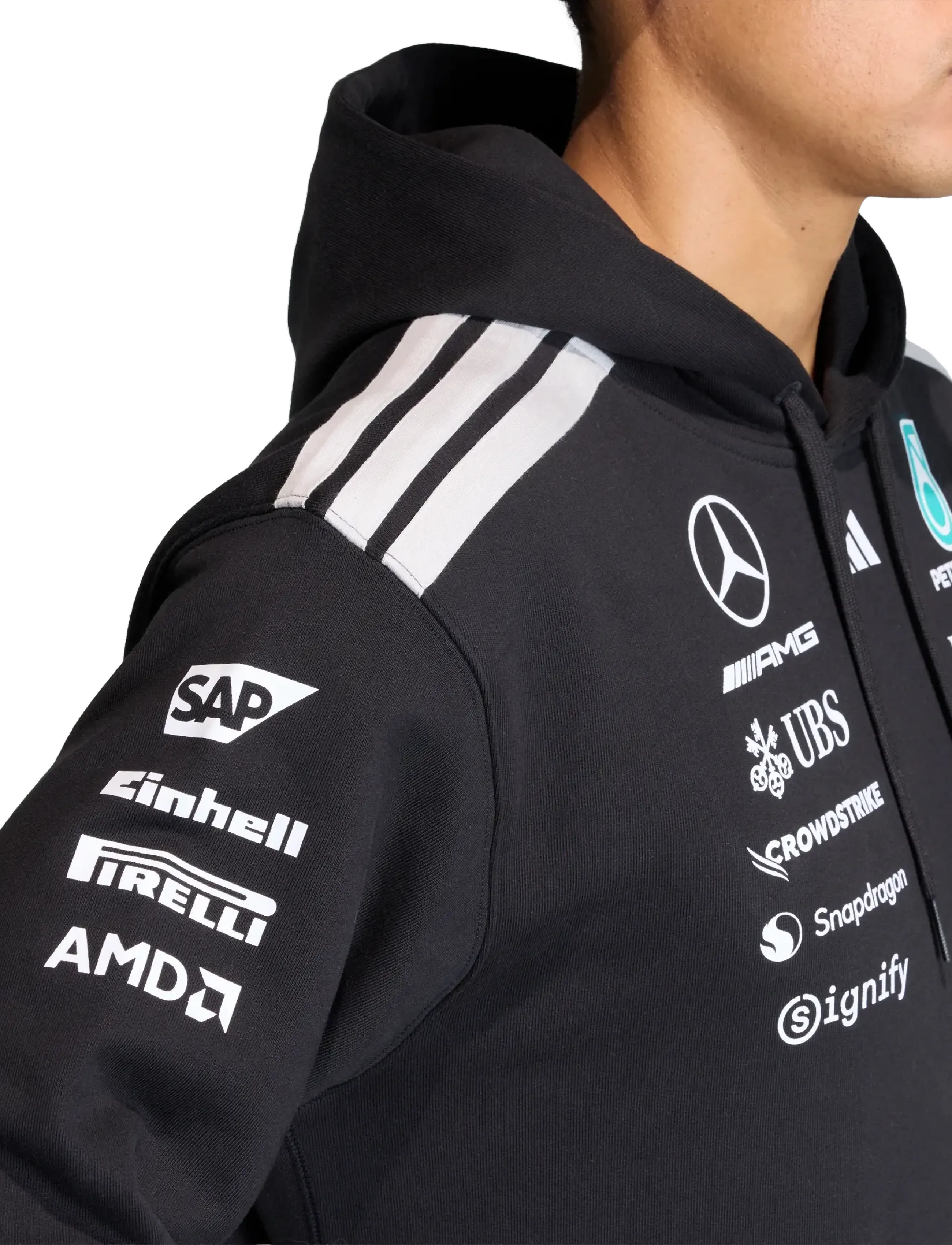 MERCEDES AMG PETRONAS FORMULA 1 TEAM DRIVER SWEATSHIRT MED HUVA 6