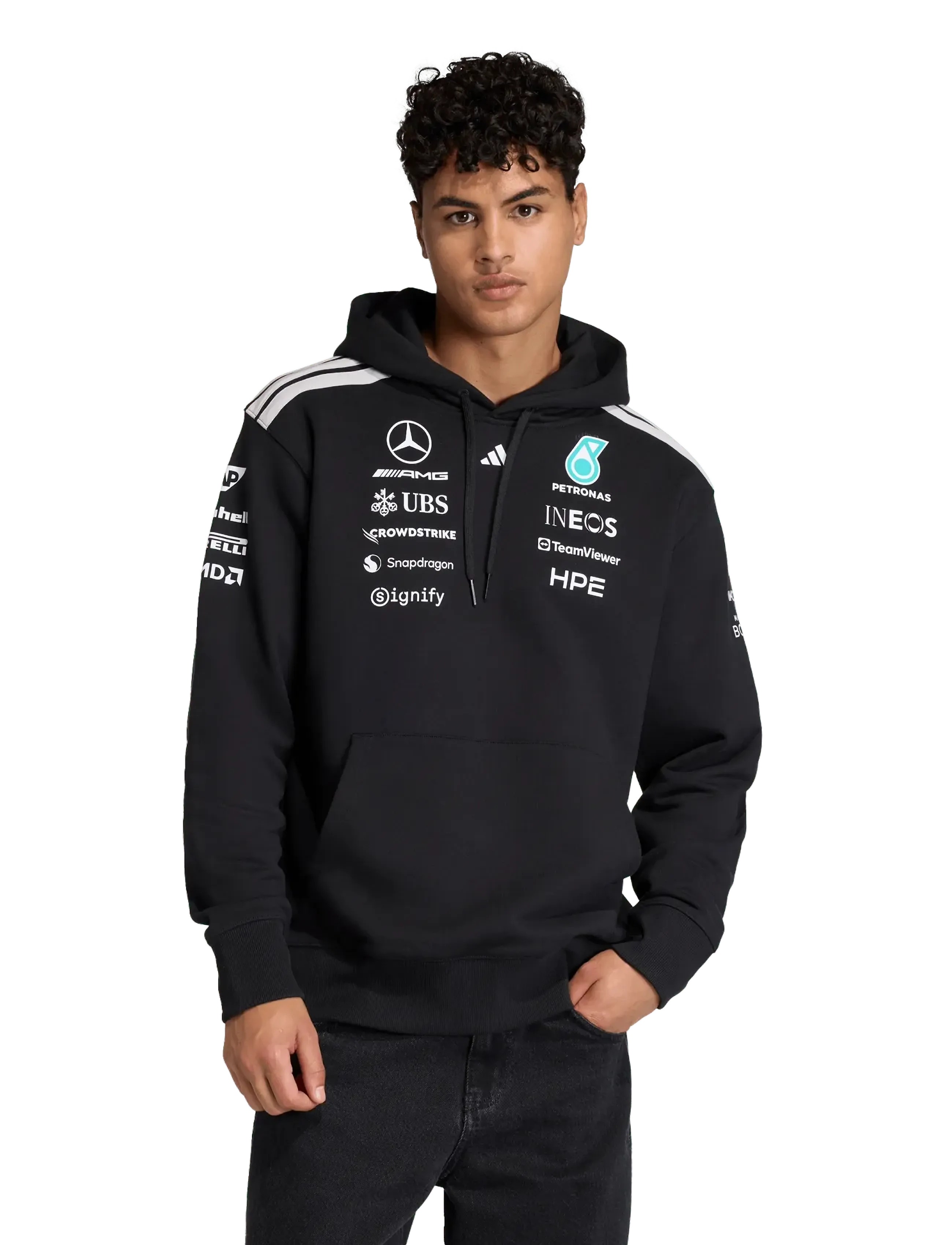 MERCEDES AMG PETRONAS FORMULA 1 TEAM DRIVER SWEATSHIRT MED HUVA 7