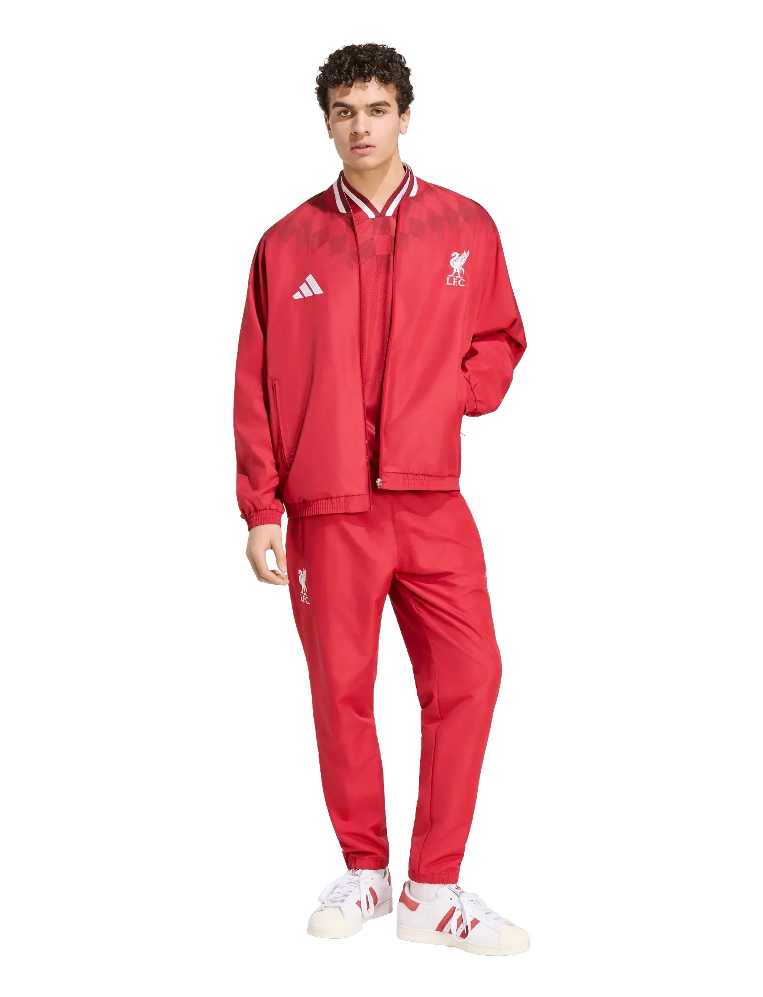 adidas Performance Lfc St Tt, M, Red, Sport Sweatshirts & Hoodies > Sport Sweatshirts, Herre