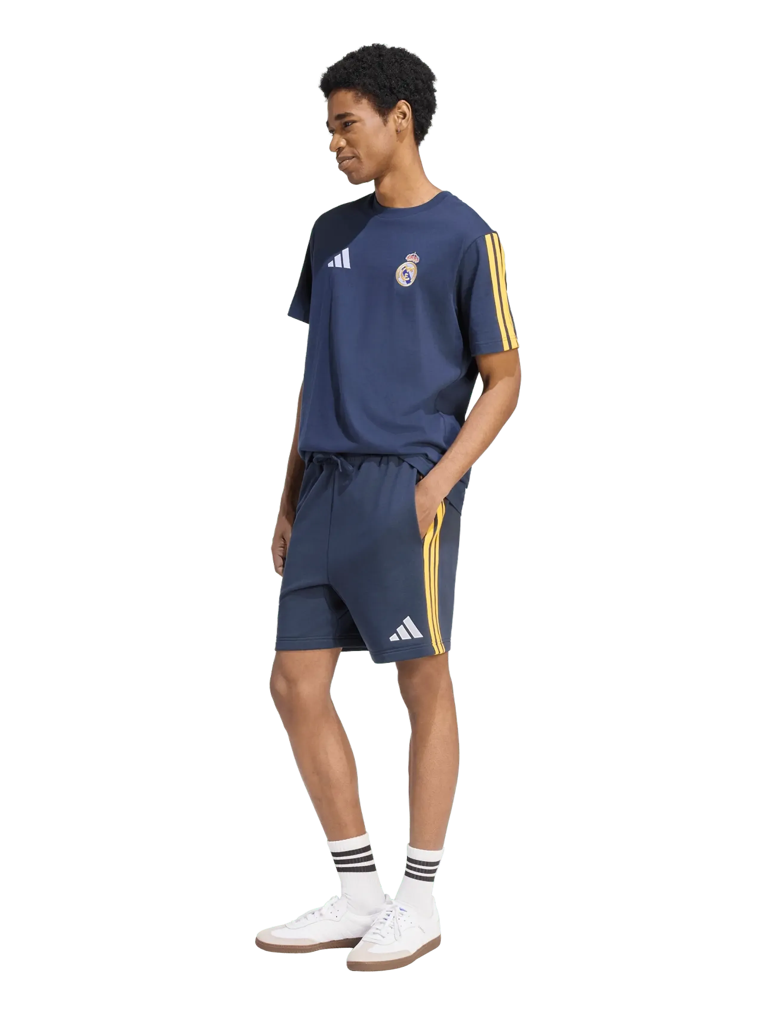 adidas Performance Real Madrid Dna Tee, Mænd, Kortærmet Fodbold T-Shirt, Navy, Str: L