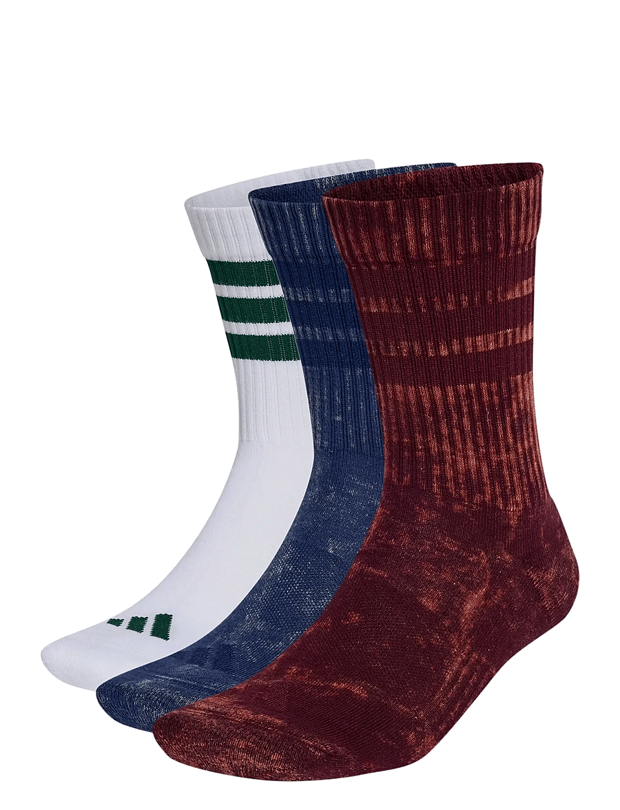 adidas Performance - 3S C CRW WSH 3P - träningsstrumpor - maroon/dkblue/white/c - 0