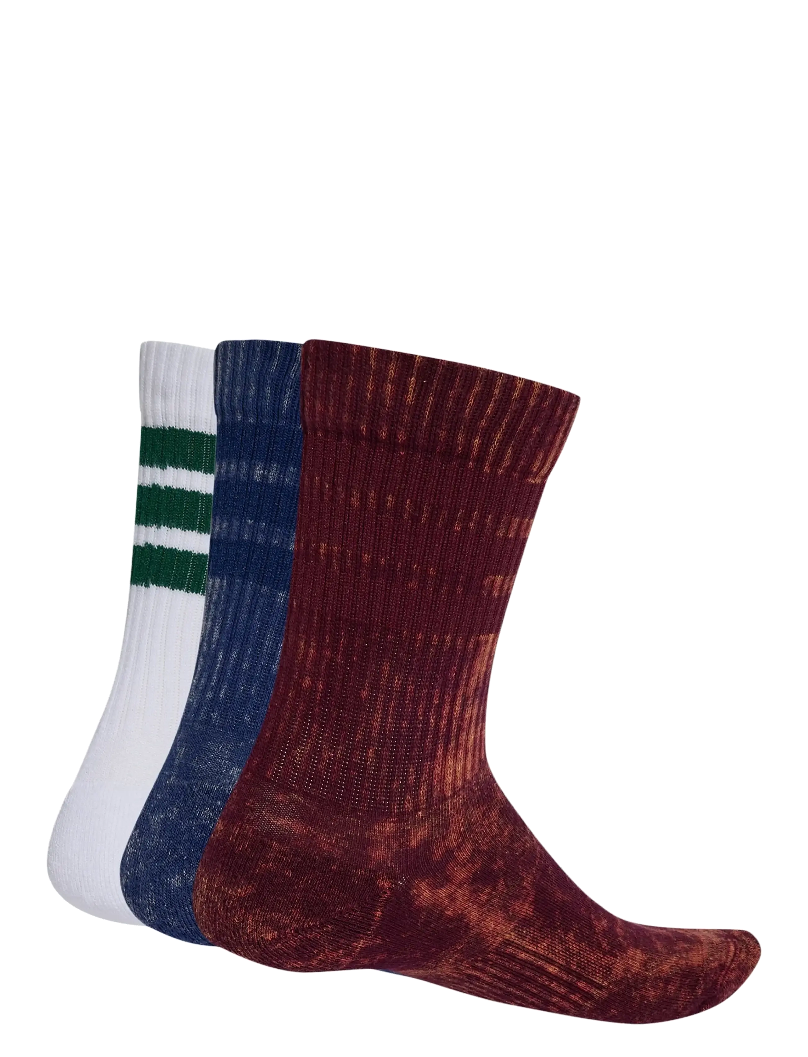 adidas Performance - 3S C CRW WSH 3P - träningsstrumpor - maroon/dkblue/white/c - 1