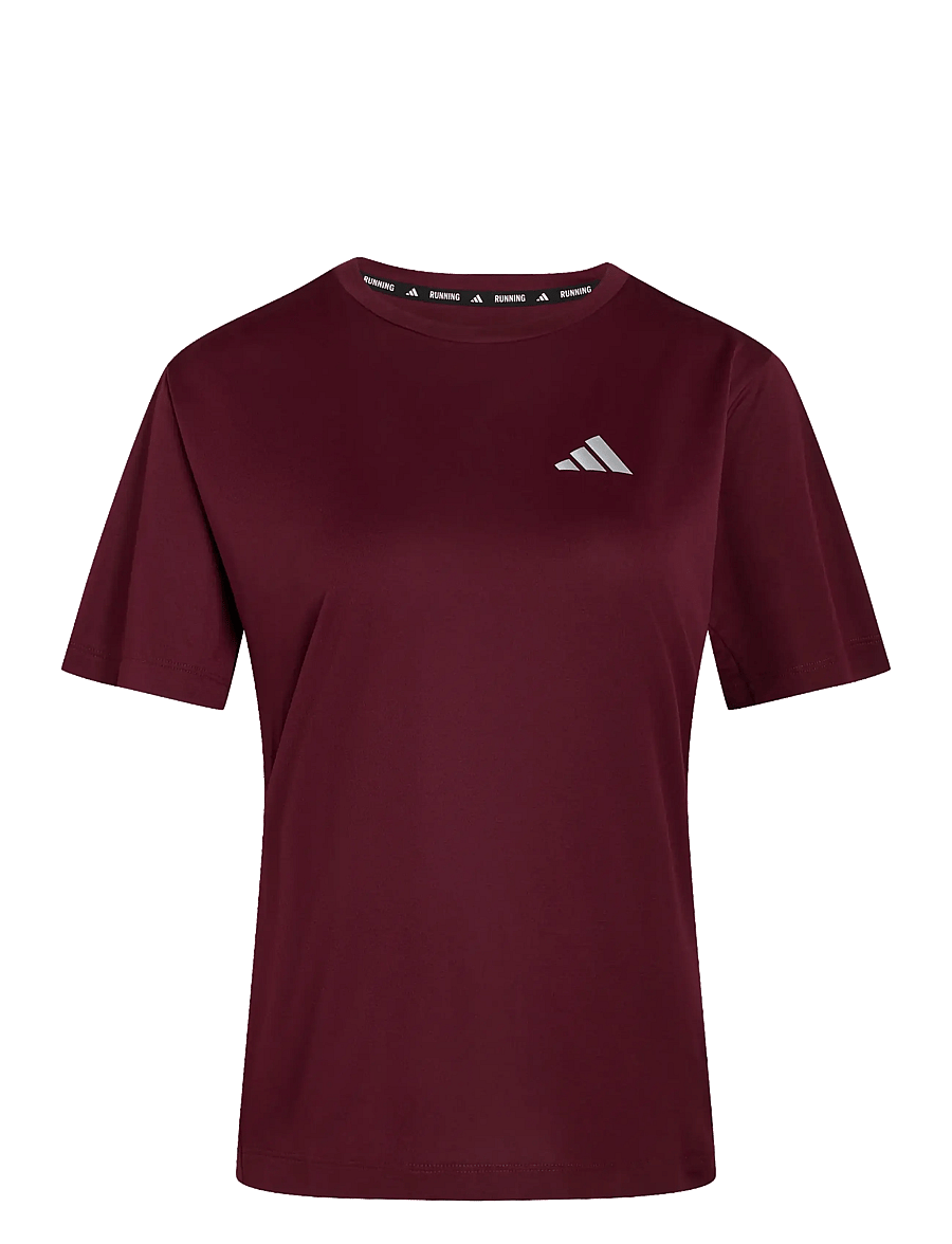 adidas Performance - Run Ess Tee W - t-shirts - maroon - 1