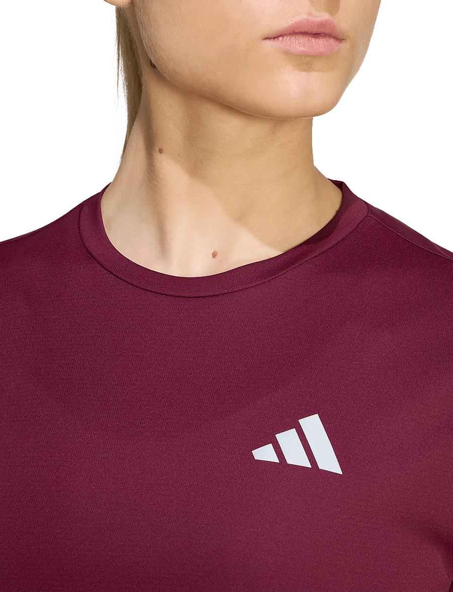 adidas Performance - Run Ess Tee W - t-shirts - maroon - 3