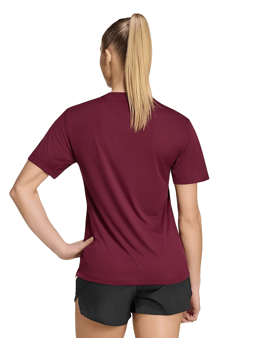 adidas Performance - Run Ess Tee W - t-shirts - maroon - 4