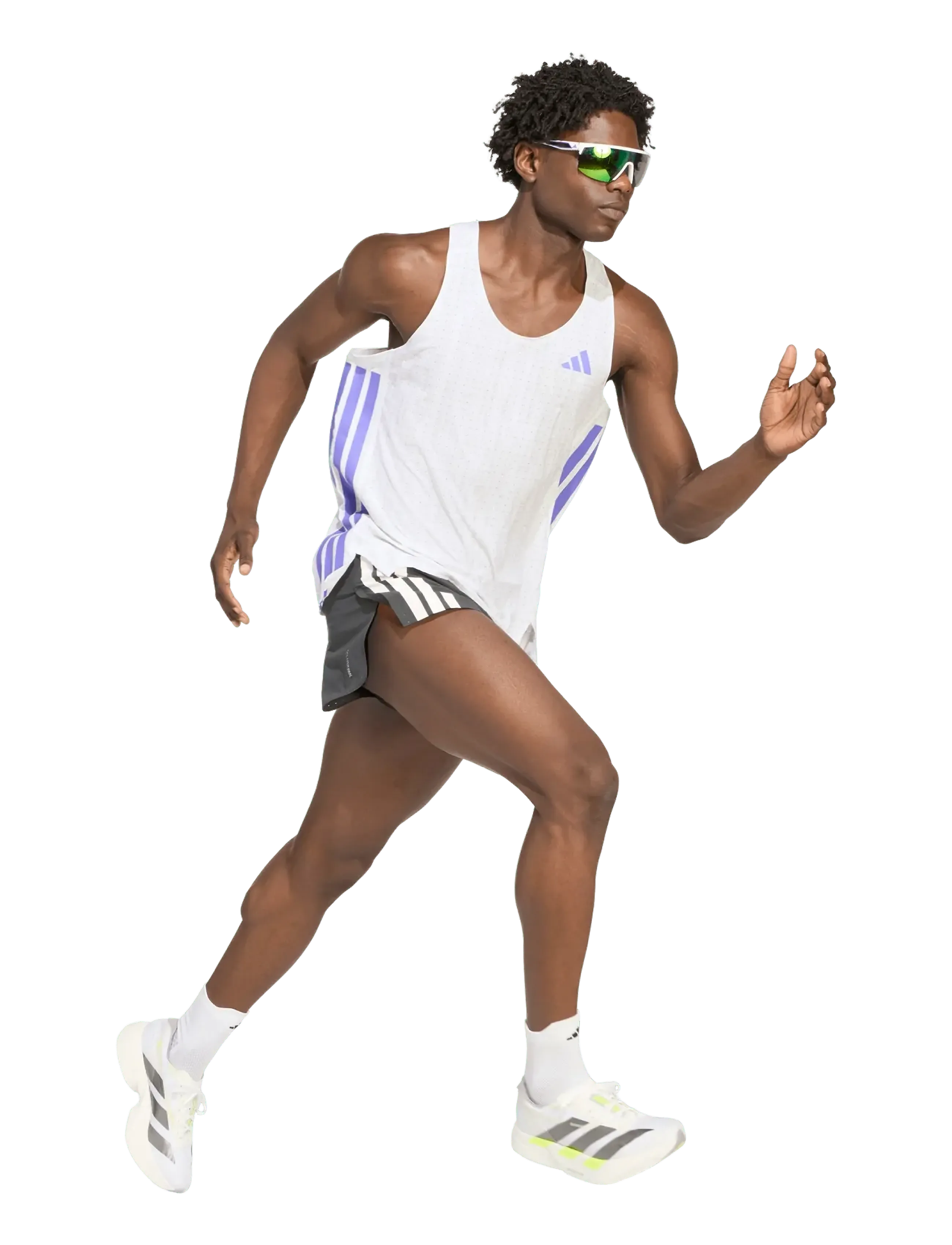 adidas Performance Adizero Snglt M, Herren, Lauf Singlet, Weiß, Gr.L