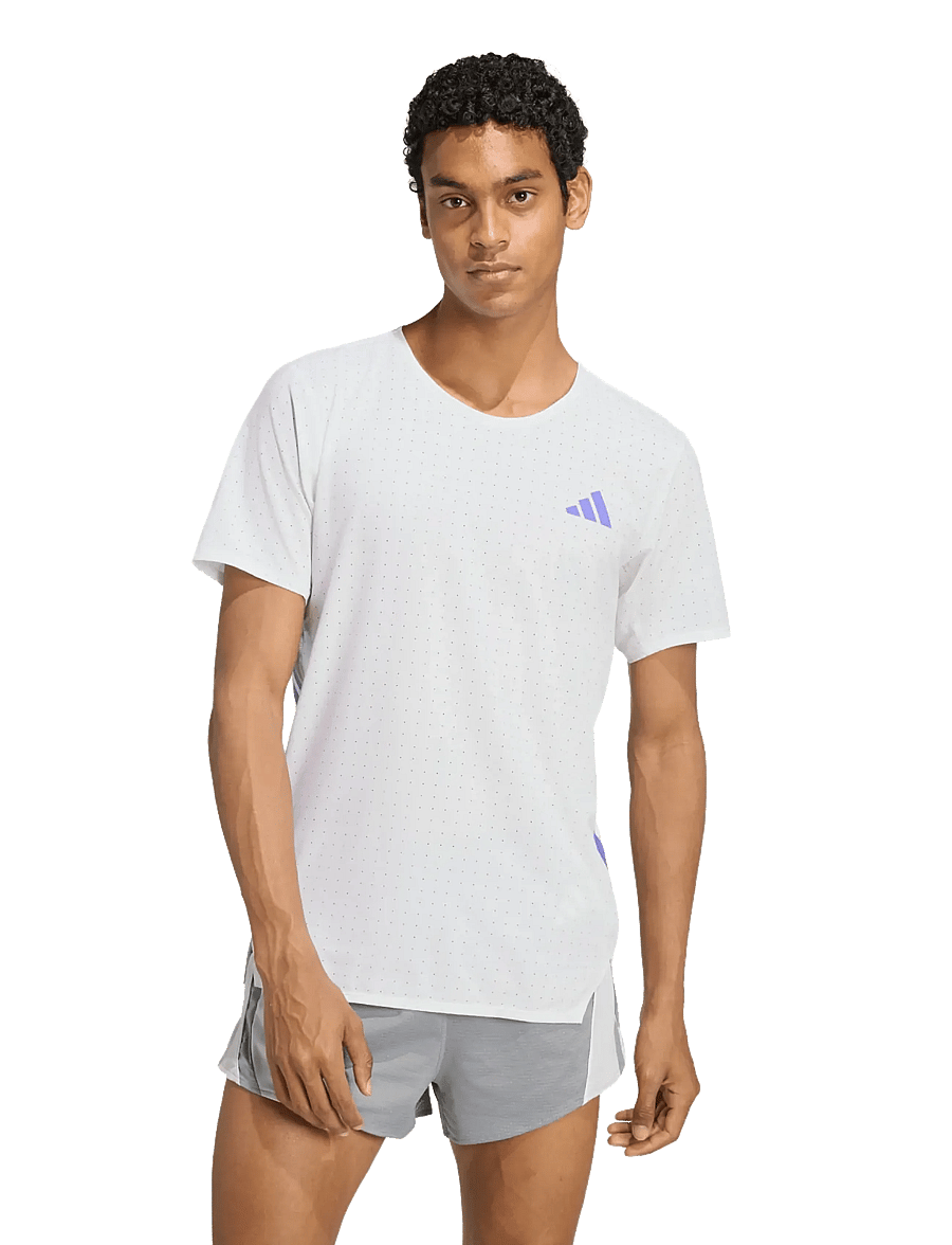 adidas Performance - ADIZERO TEE M - t-shirts - white/solpur - 2