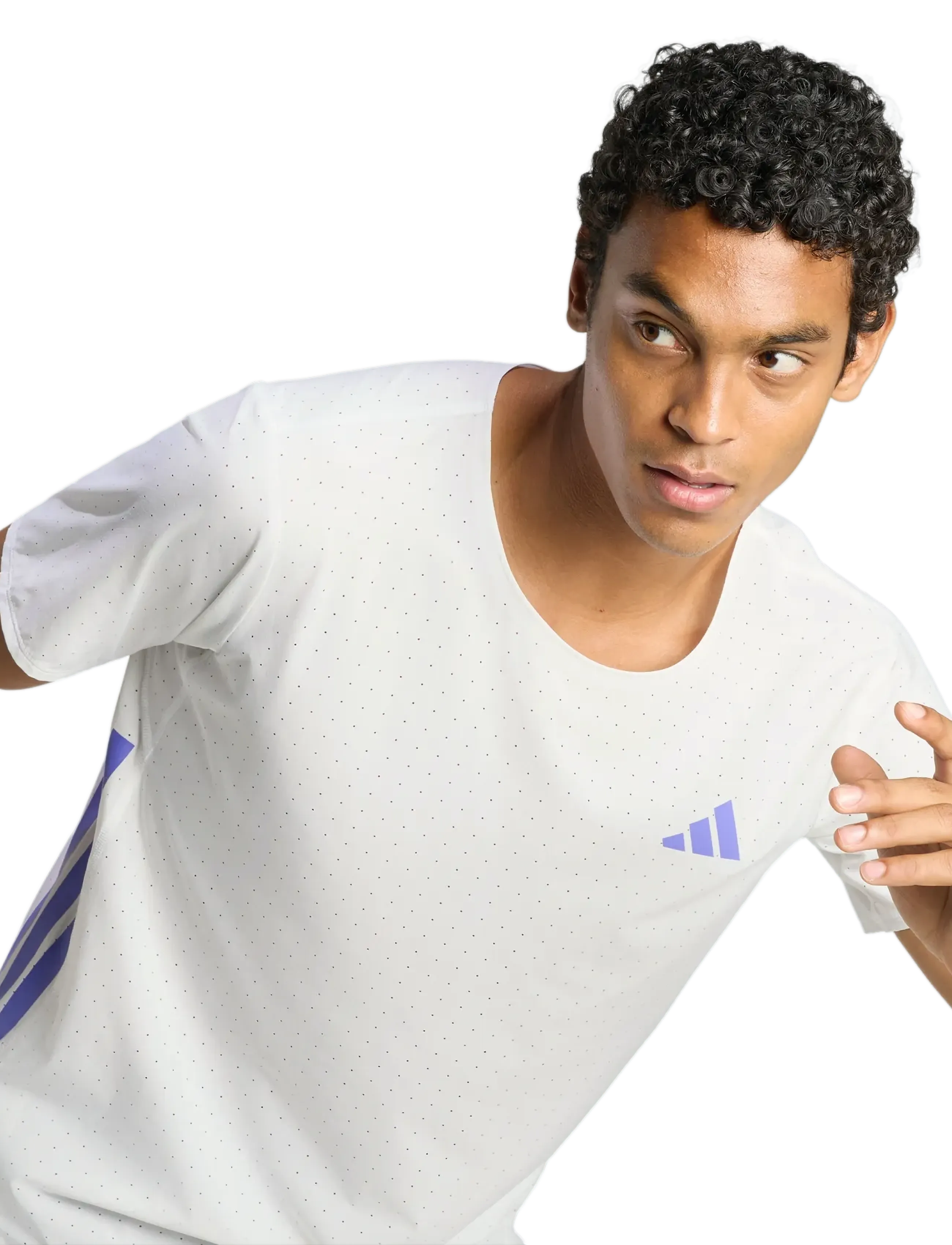 adidas Performance - ADIZERO TEE M - t-särgid - white/solpur - 3