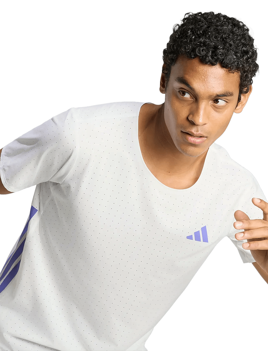 adidas Performance - ADIZERO TEE M - t-shirts - white/solpur - 3