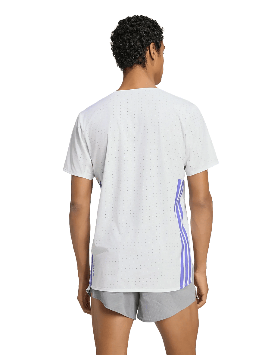 adidas Performance - ADIZERO TEE M - t-shirts - white/solpur - 4