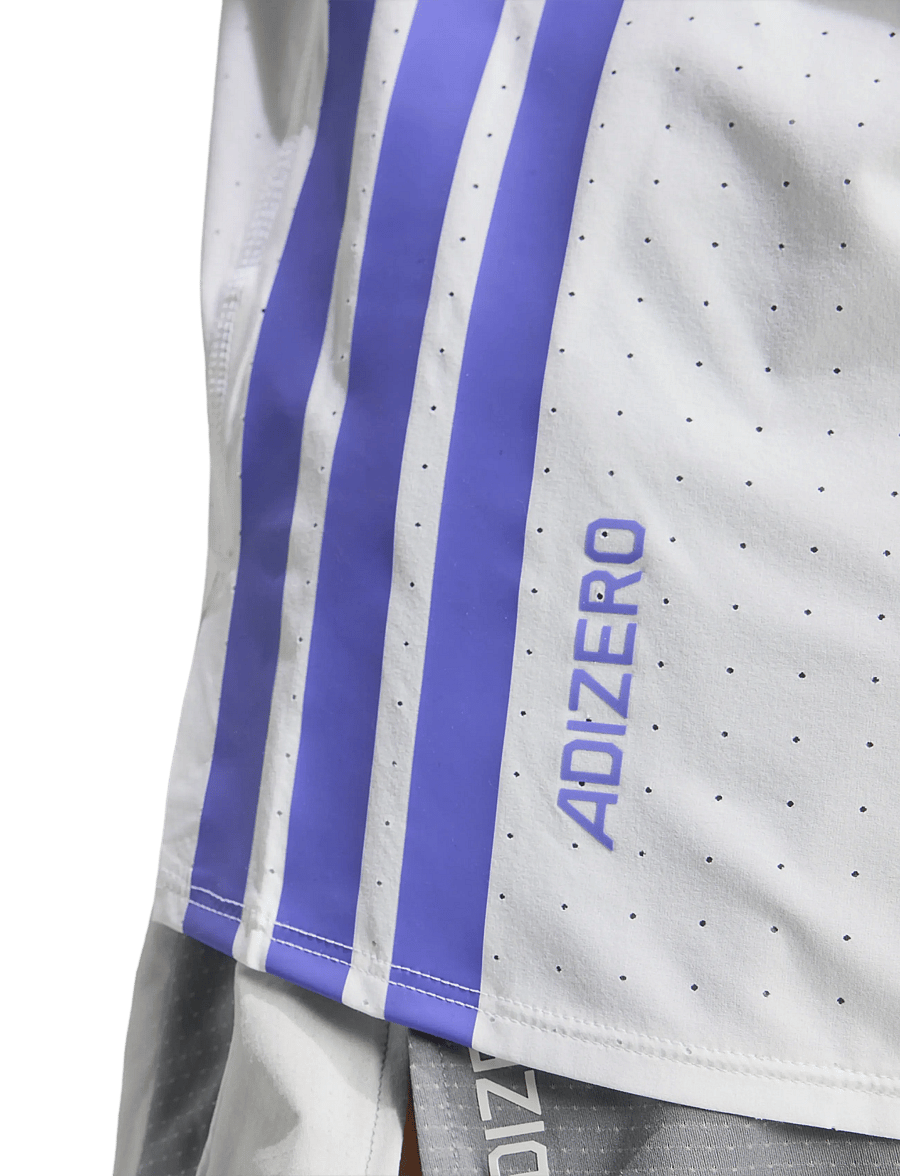 adidas Performance - ADIZERO TEE M - t-shirts - white/solpur - 5