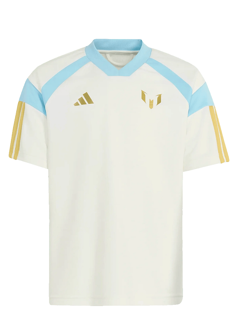 adidas Performance - MESSI HOT TEE Y - sporttoppar - owhite/iceblu - 0